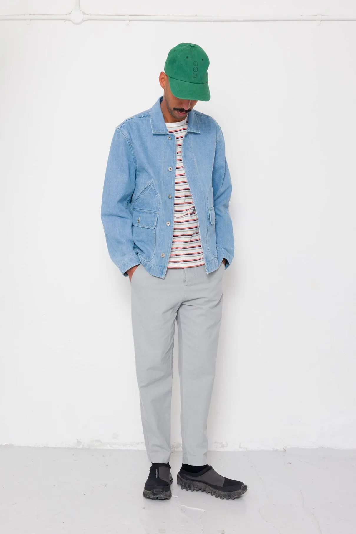 Drawcord Assembly Pant - Silver Grey Cotton Linen sold by Folk product image thumbnail 2