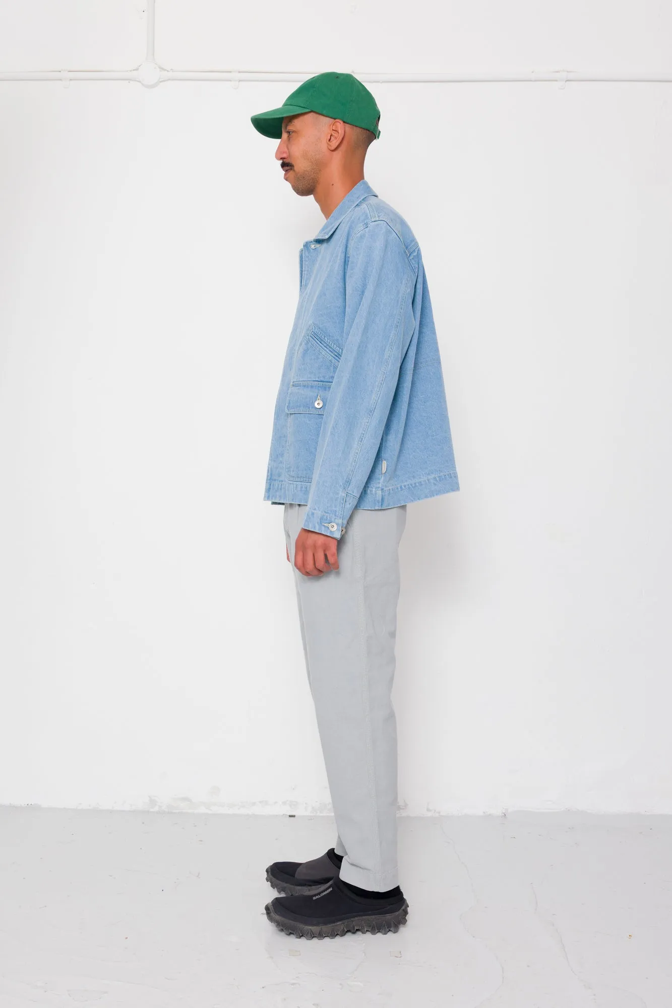 Drawcord Assembly Pant - Silver Grey Cotton Linen sold by Folk product image thumbnail 3