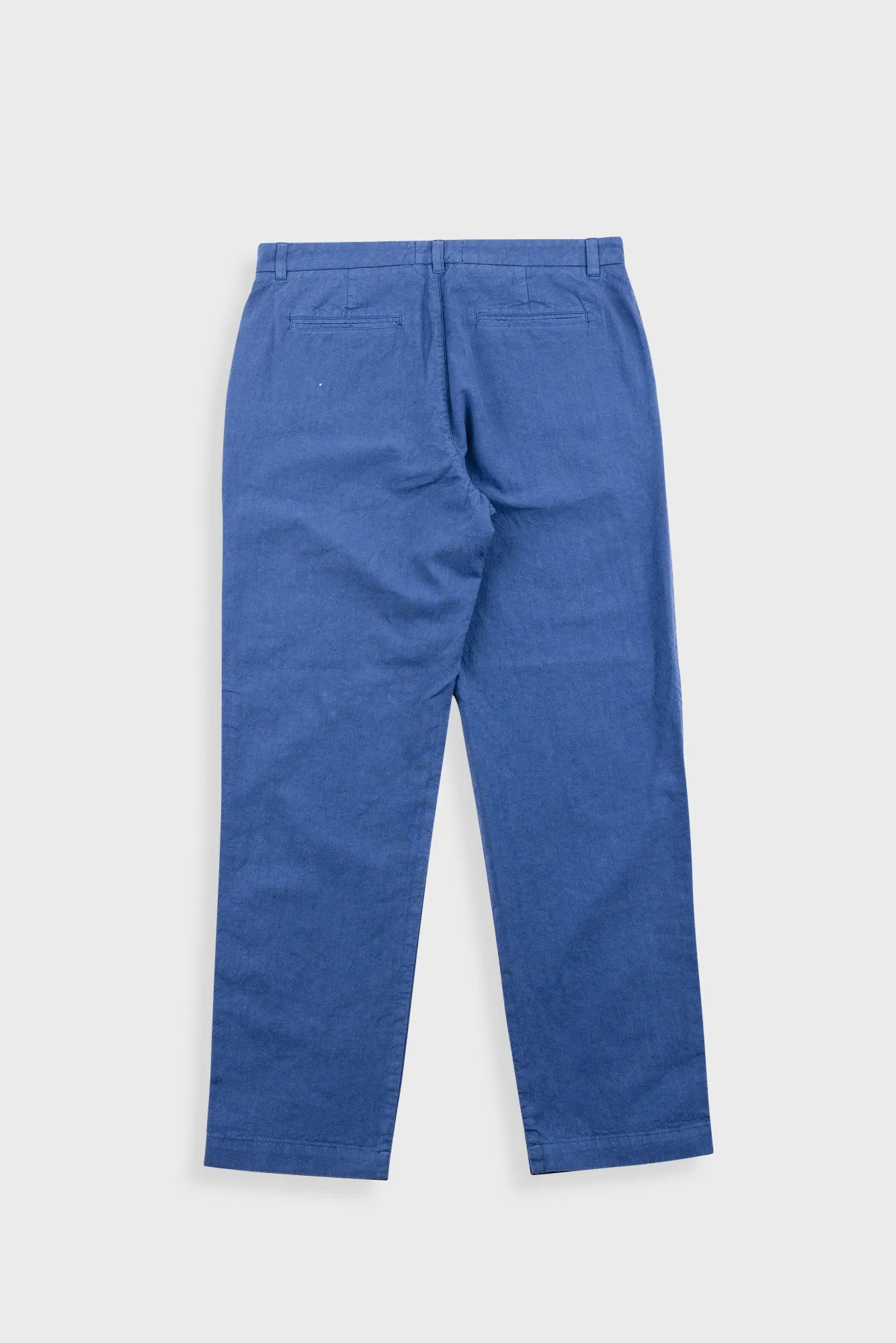 Fixed Waistband Cotton Linen Trouser - Woad sold by Folk product image thumbnail 5