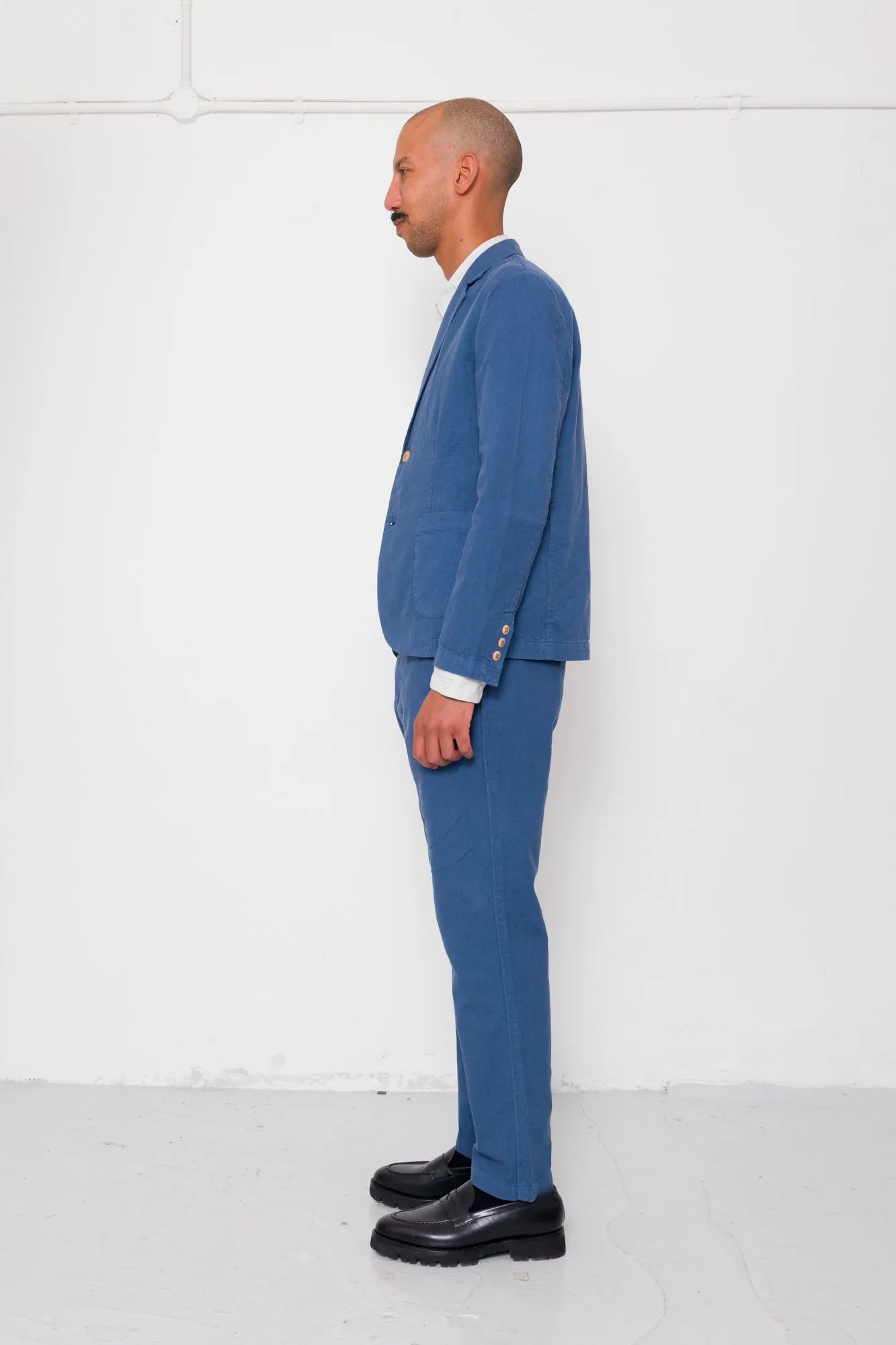 Cotton Linen Trouser - Woad sold by Folk product image thumbnail 4