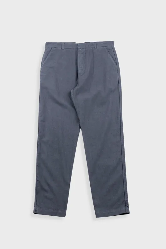 Fixed Waistband Cotton Linen Trouser - Charcoal sold by Folk
