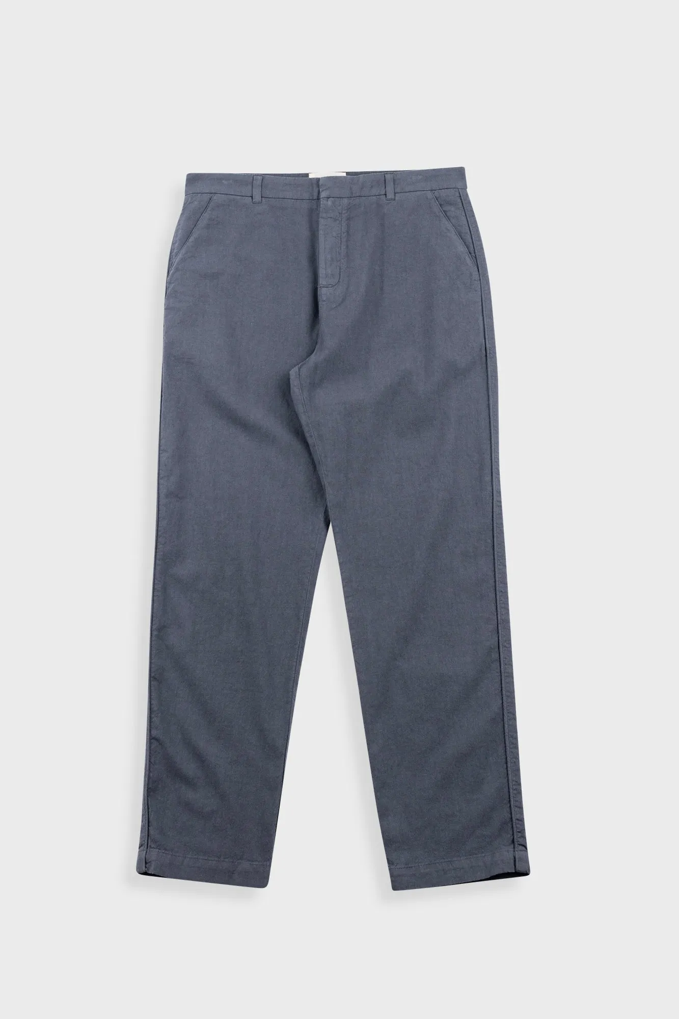 Fixed Waistband Cotton Linen Trouser - Charcoal sold by Folk