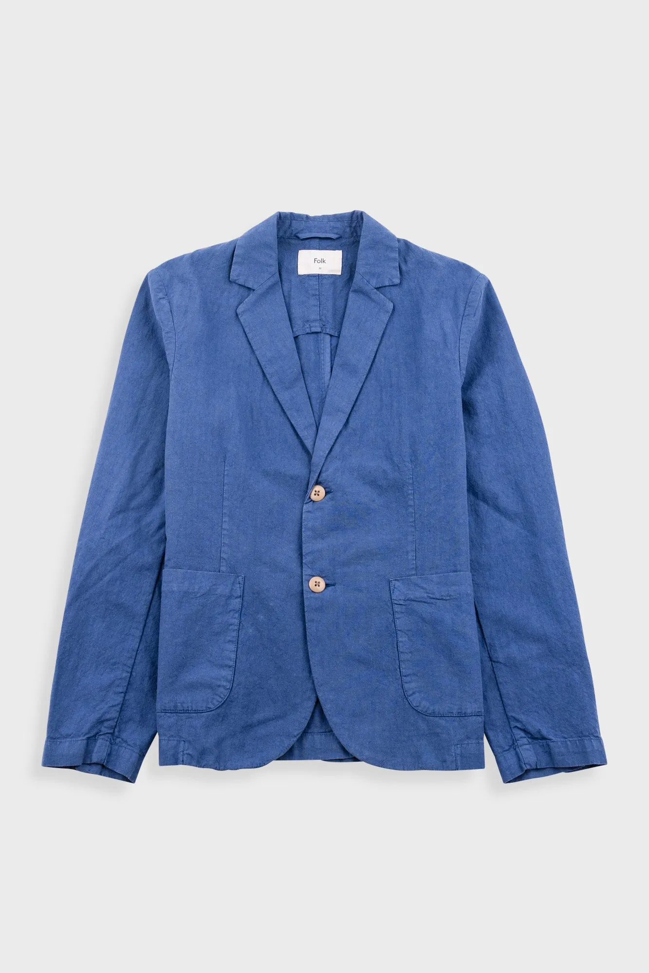 Cotton Linen Blazer - Woad sold by Folk product image thumbnail 2