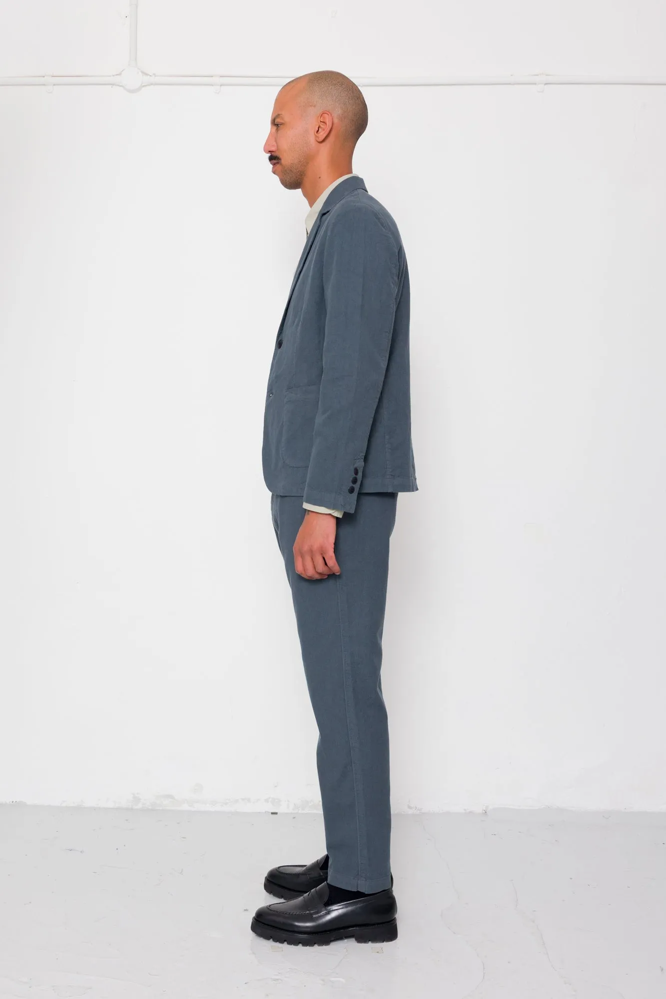 Cotton Linen Blazer - Charcoal sold by Folk product image thumbnail 4