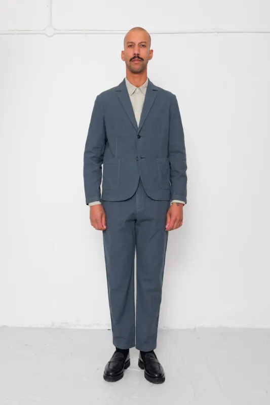 Cotton Linen Blazer - Charcoal sold by Folk