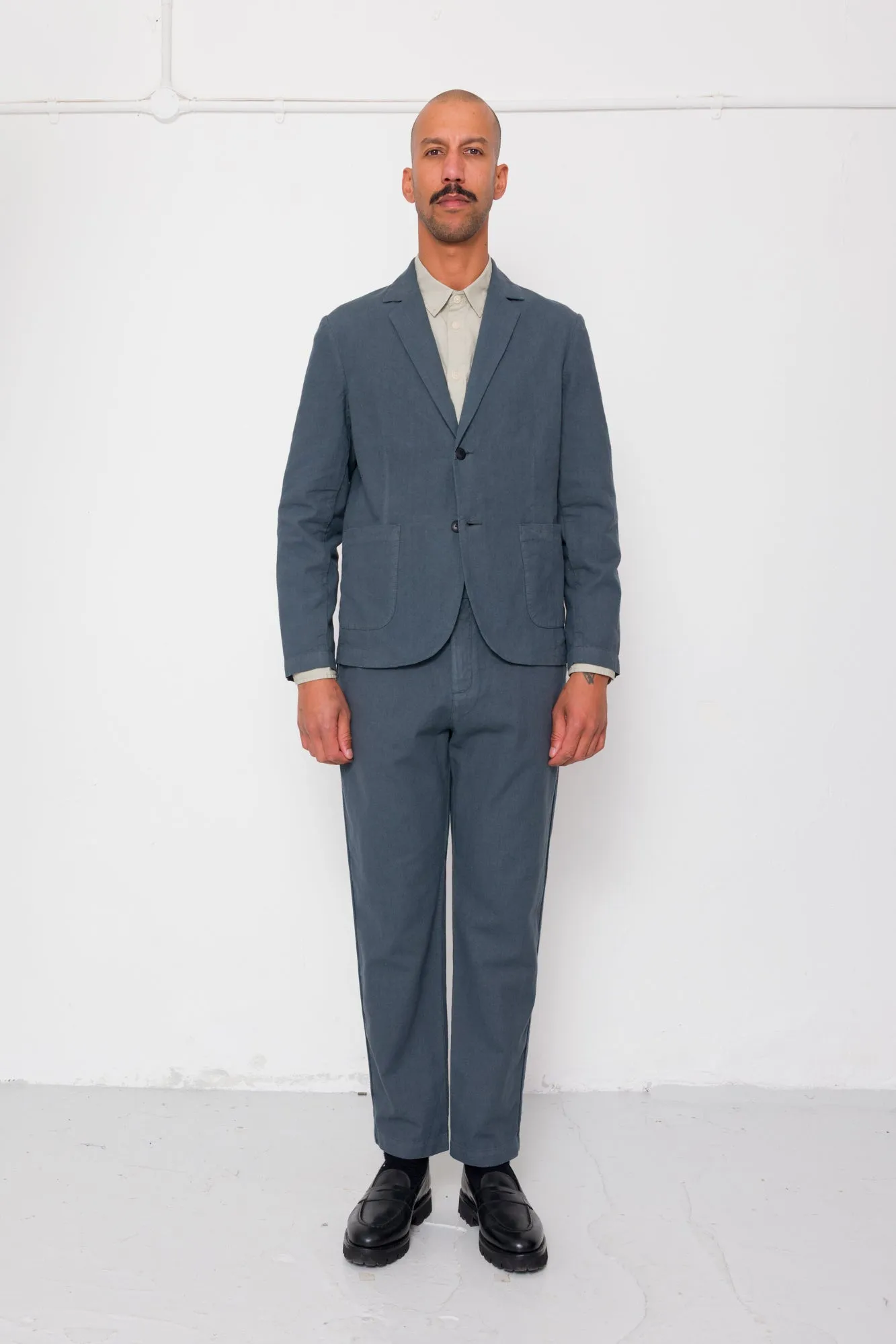 Cotton Linen Blazer - Charcoal sold by Folk