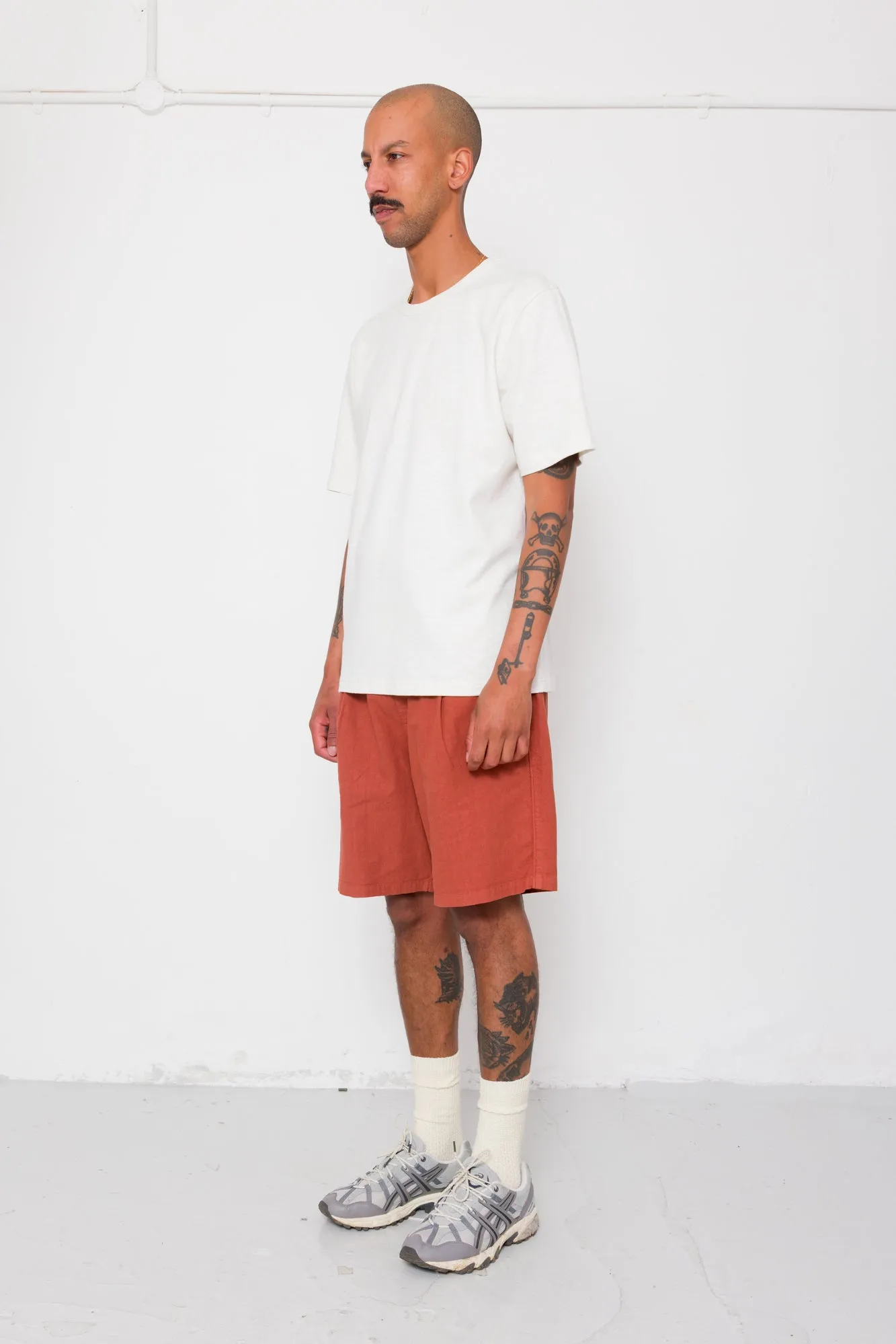 Slub Embroidered T-Shirt - Off White sold by Folk product image thumbnail 3