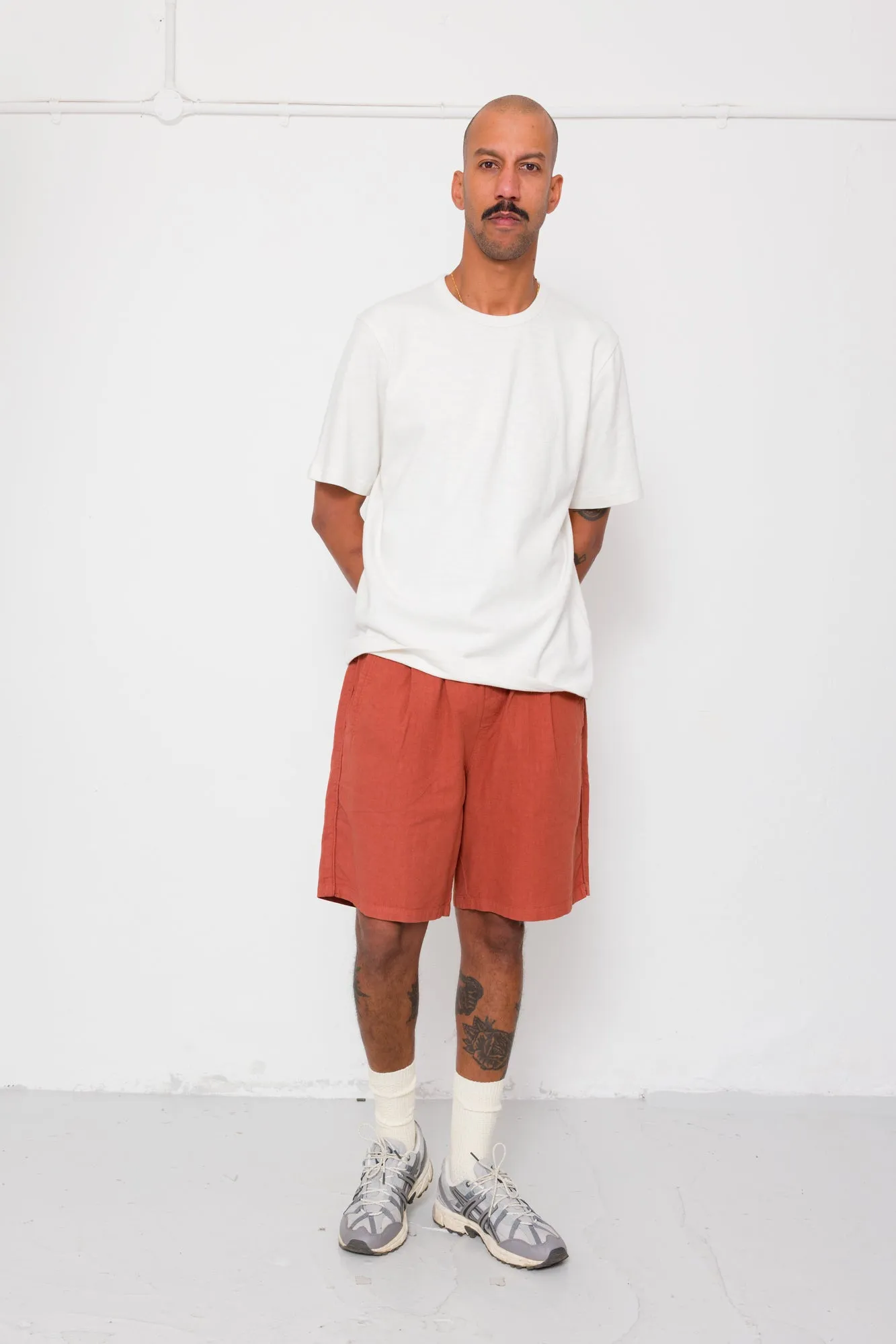 Slub Embroidered T-Shirt - Off White sold by Folk product image thumbnail 4