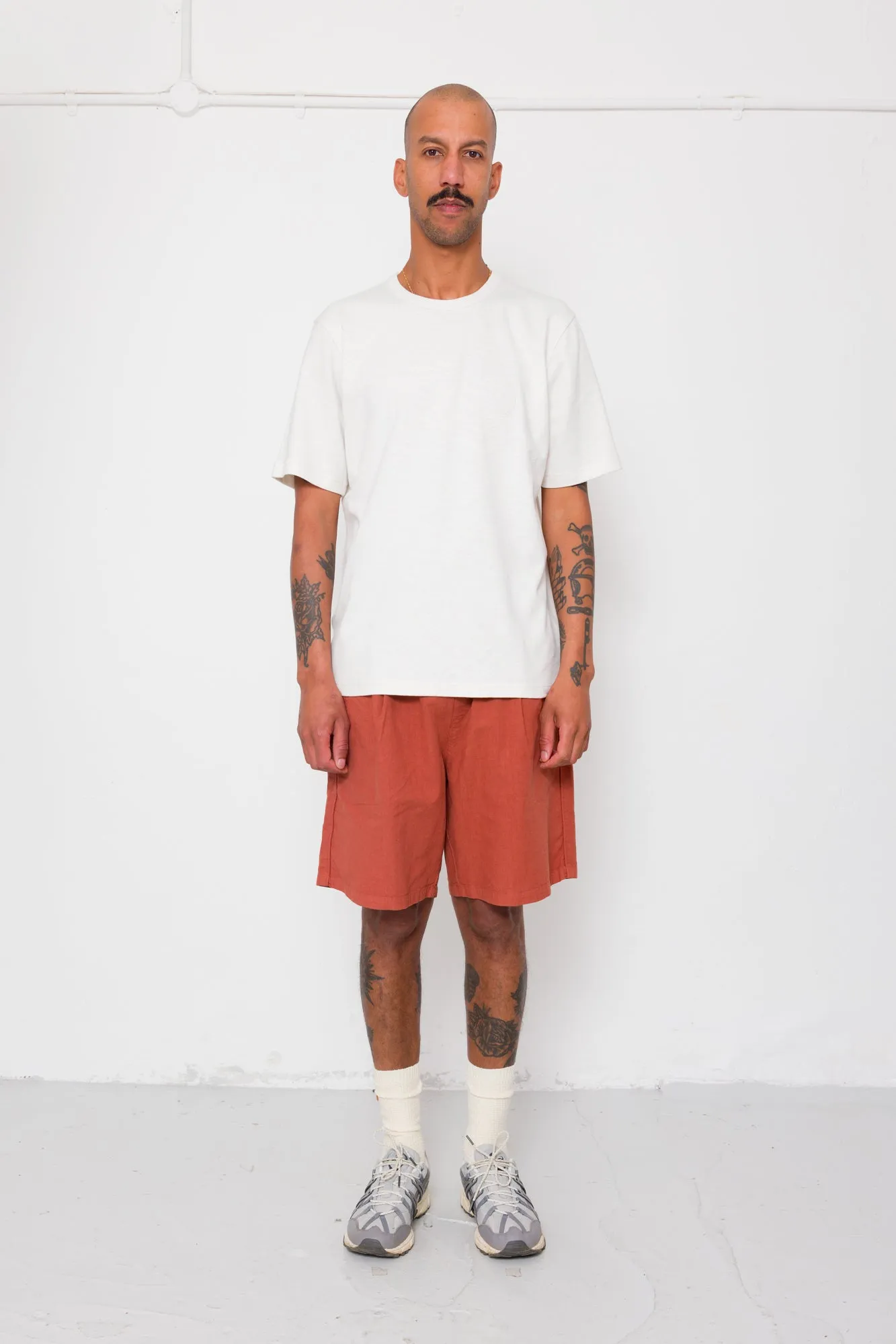 Slub Embroidered T-Shirt - Off White sold by Folk product image thumbnail 2