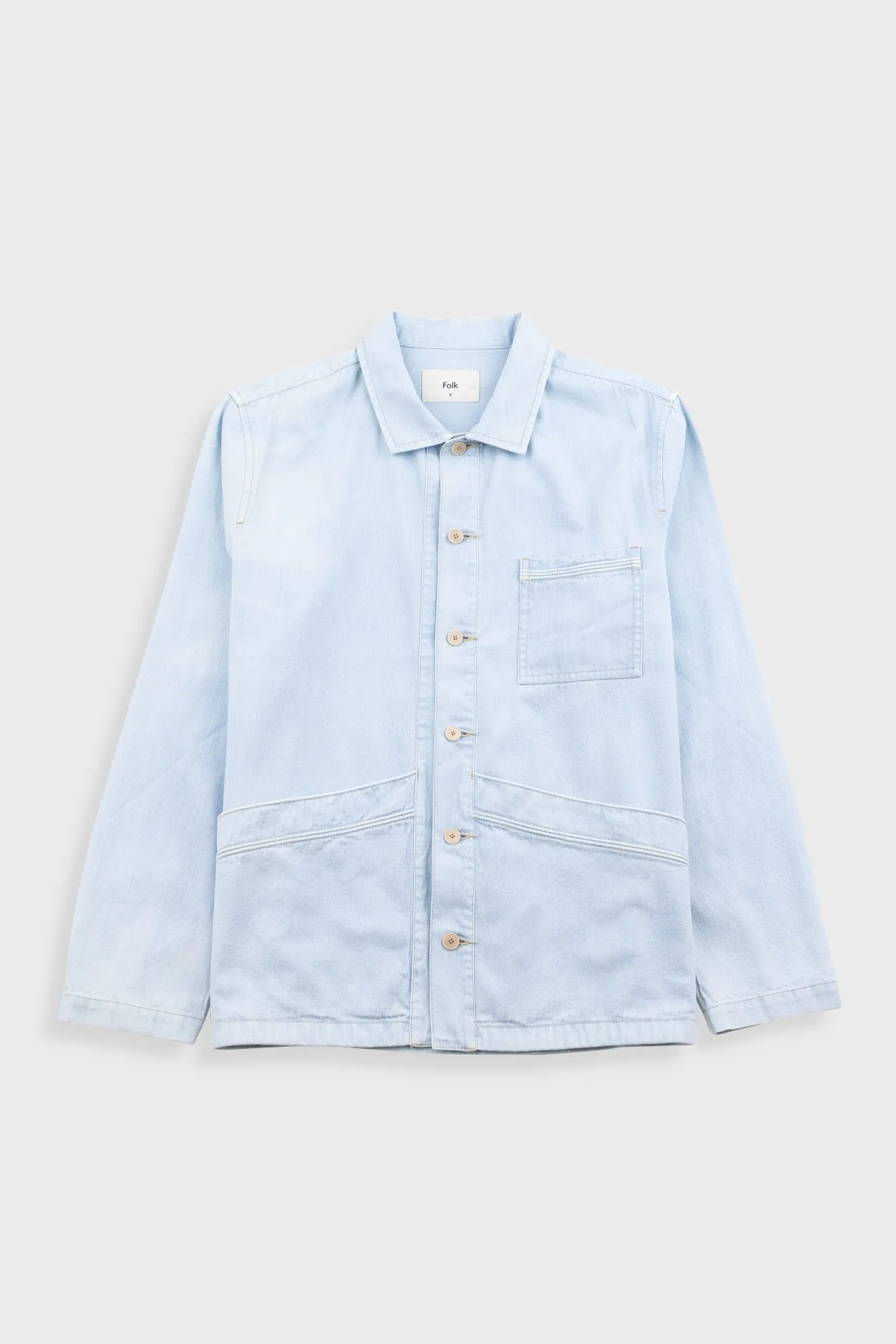 Meyer Shirt Jacket - Light Denim sold by Folk