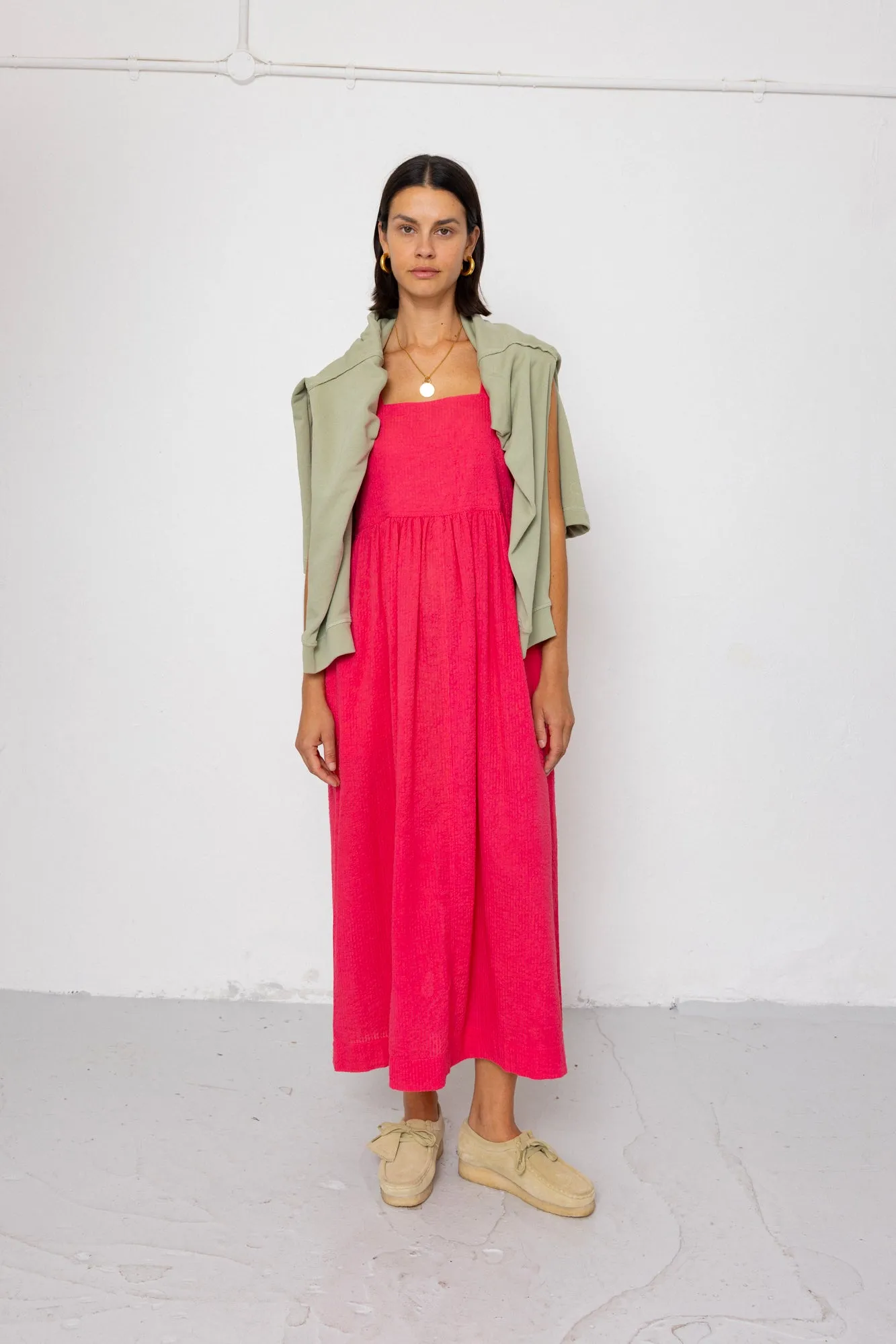 Midi Day Dress - Rose Red sold by Folk