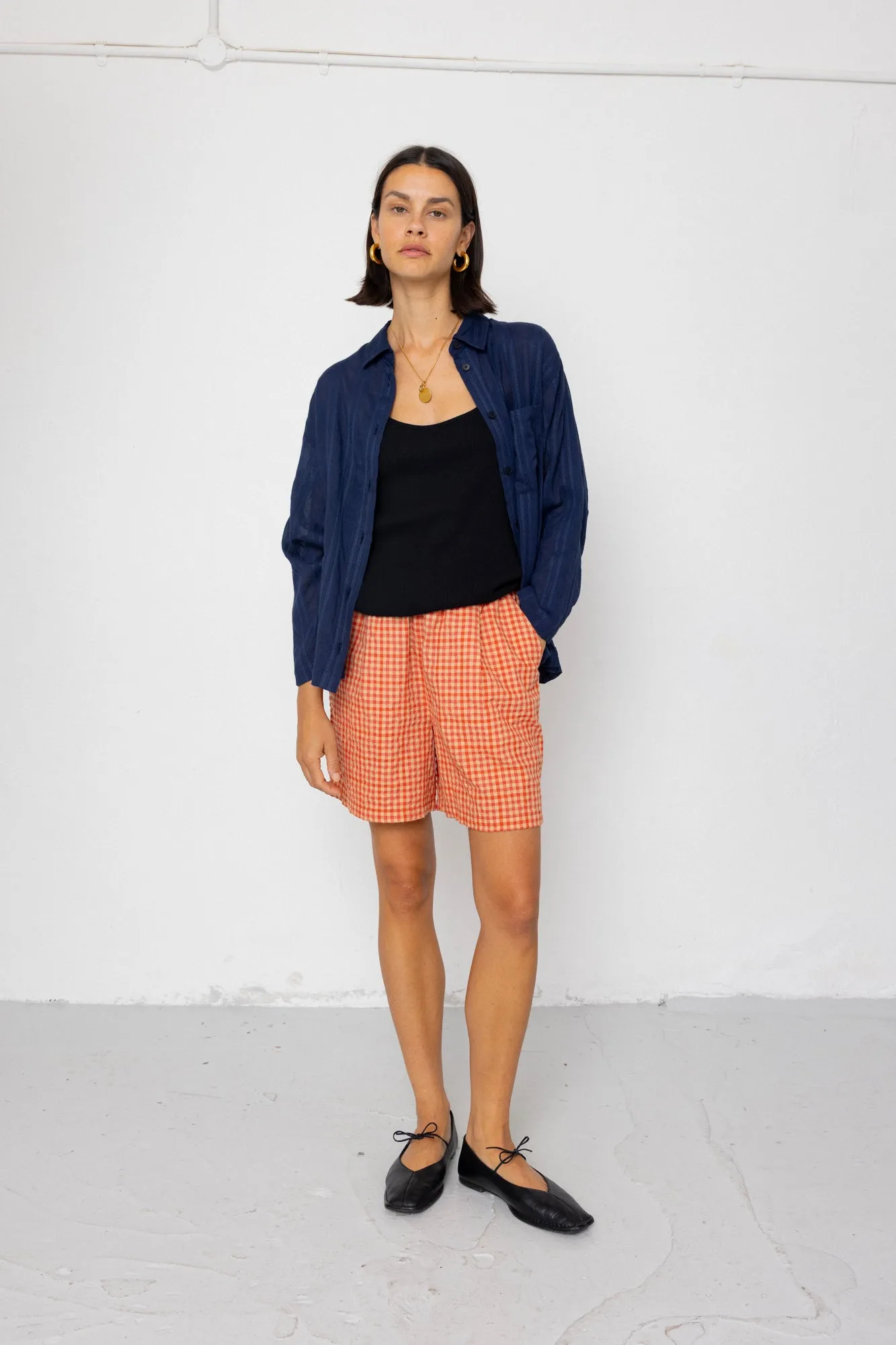 Archive Shirt - Dark Navy Dobby Stripe sold by Folk product image thumbnail 3