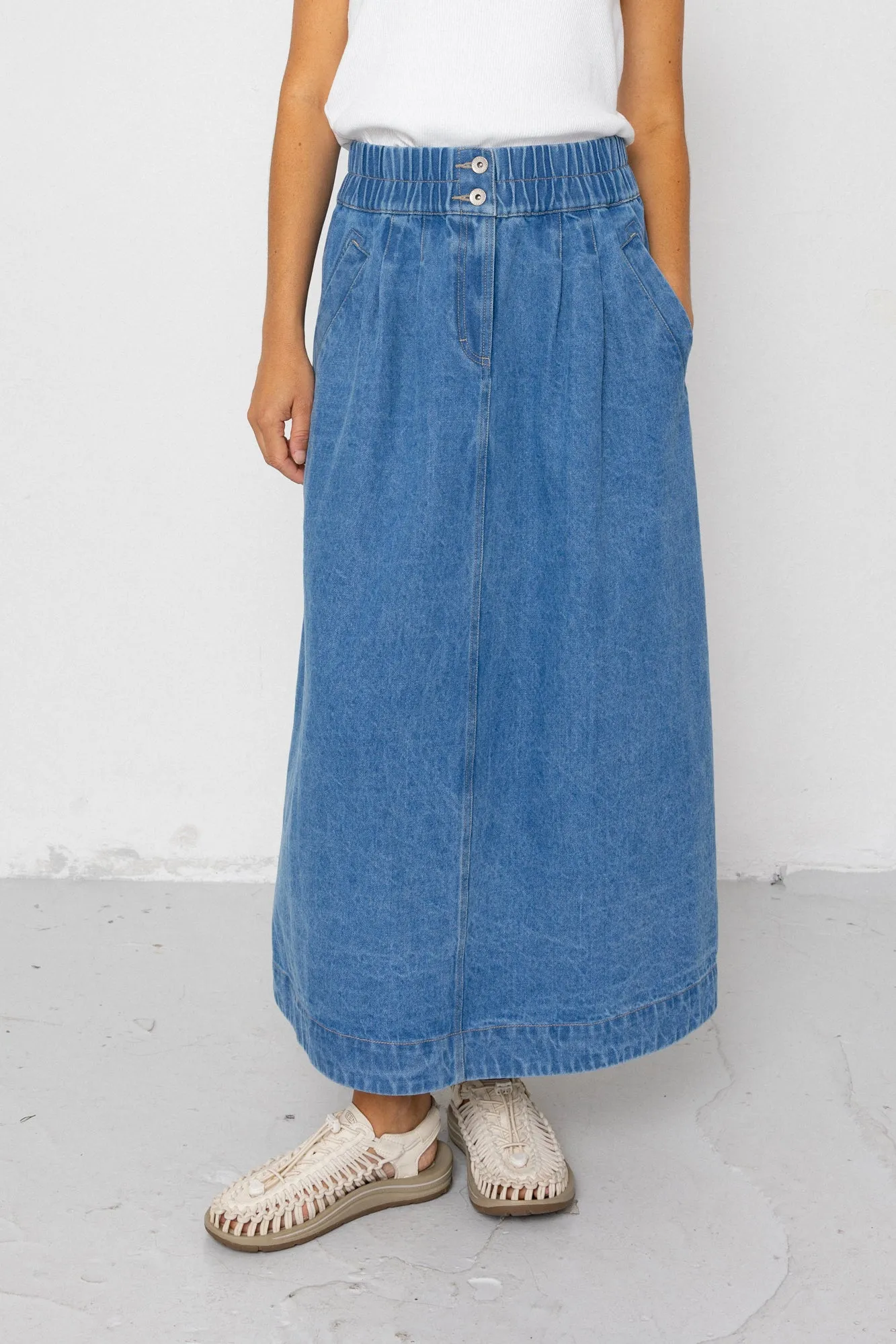 Maxi Skirt - Heavy Bleach Wash sold by Folk product image thumbnail 2