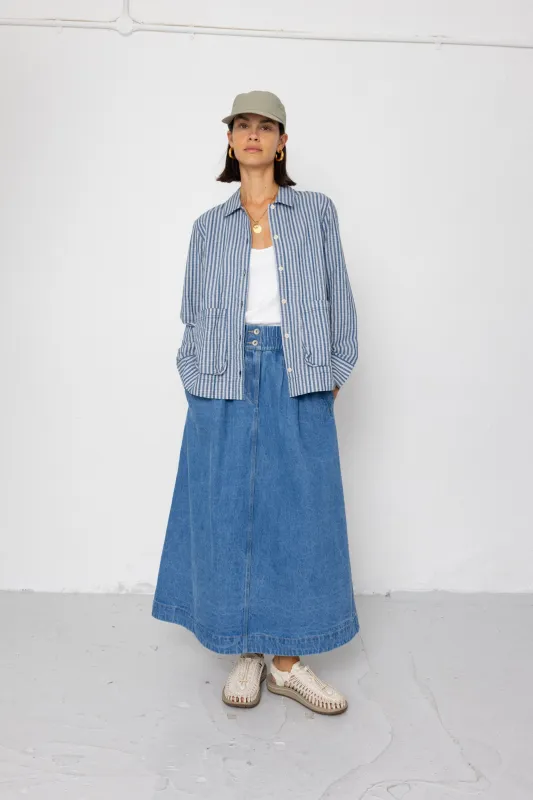 Maxi Skirt - Heavy Bleach Wash made by Folk