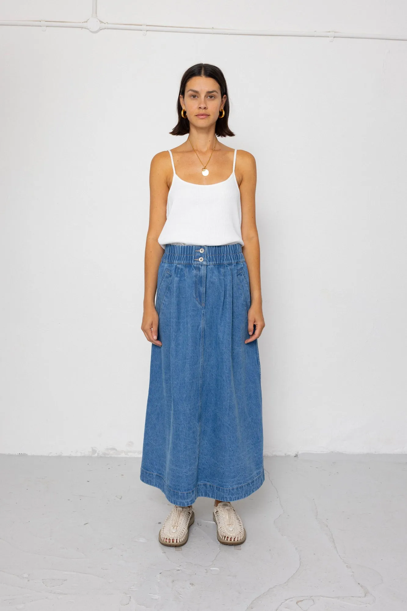 Maxi Skirt - Heavy Bleach Wash sold by Folk product image thumbnail 3