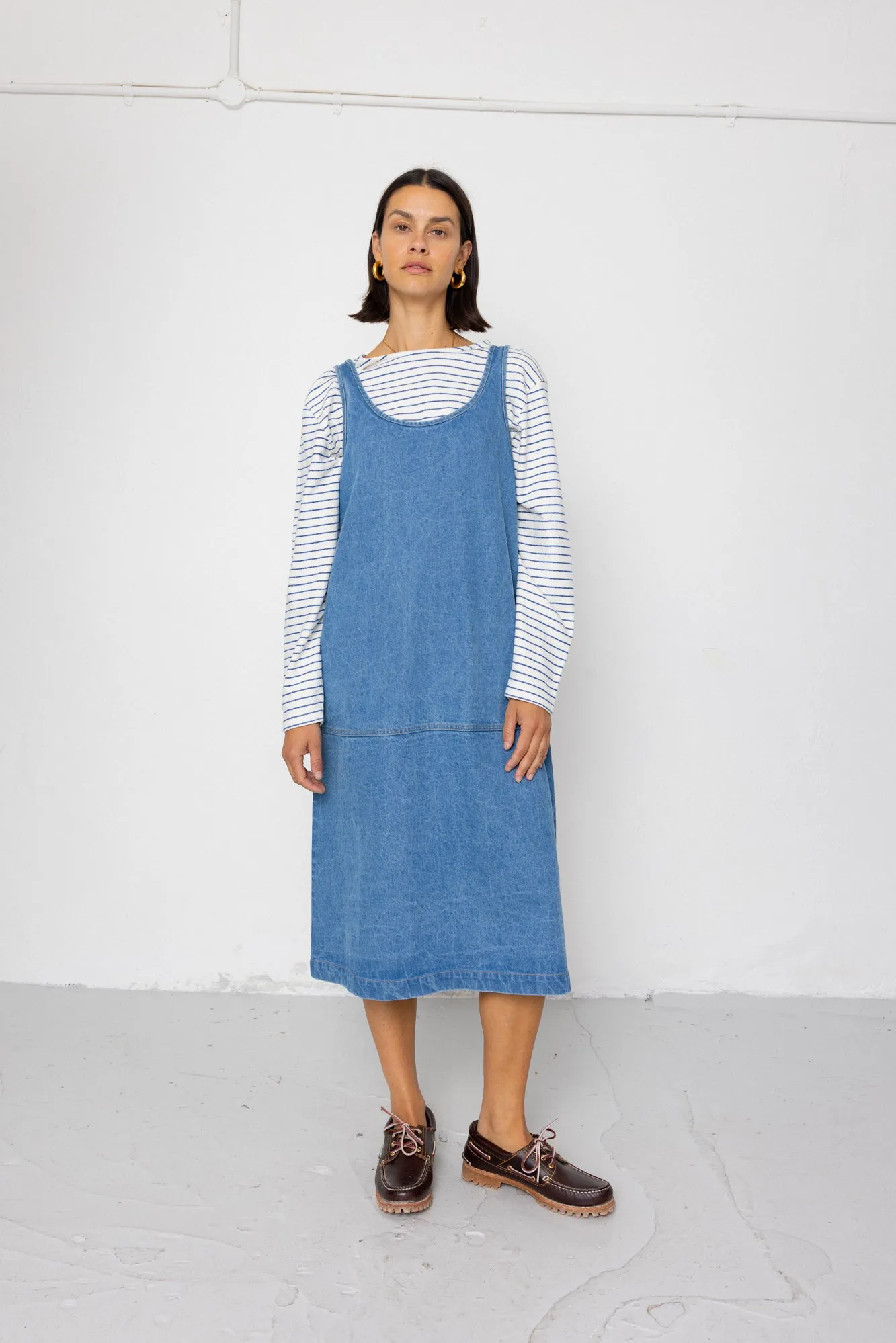 Slip Dress - Heavy Bleach Wash sold by Folk