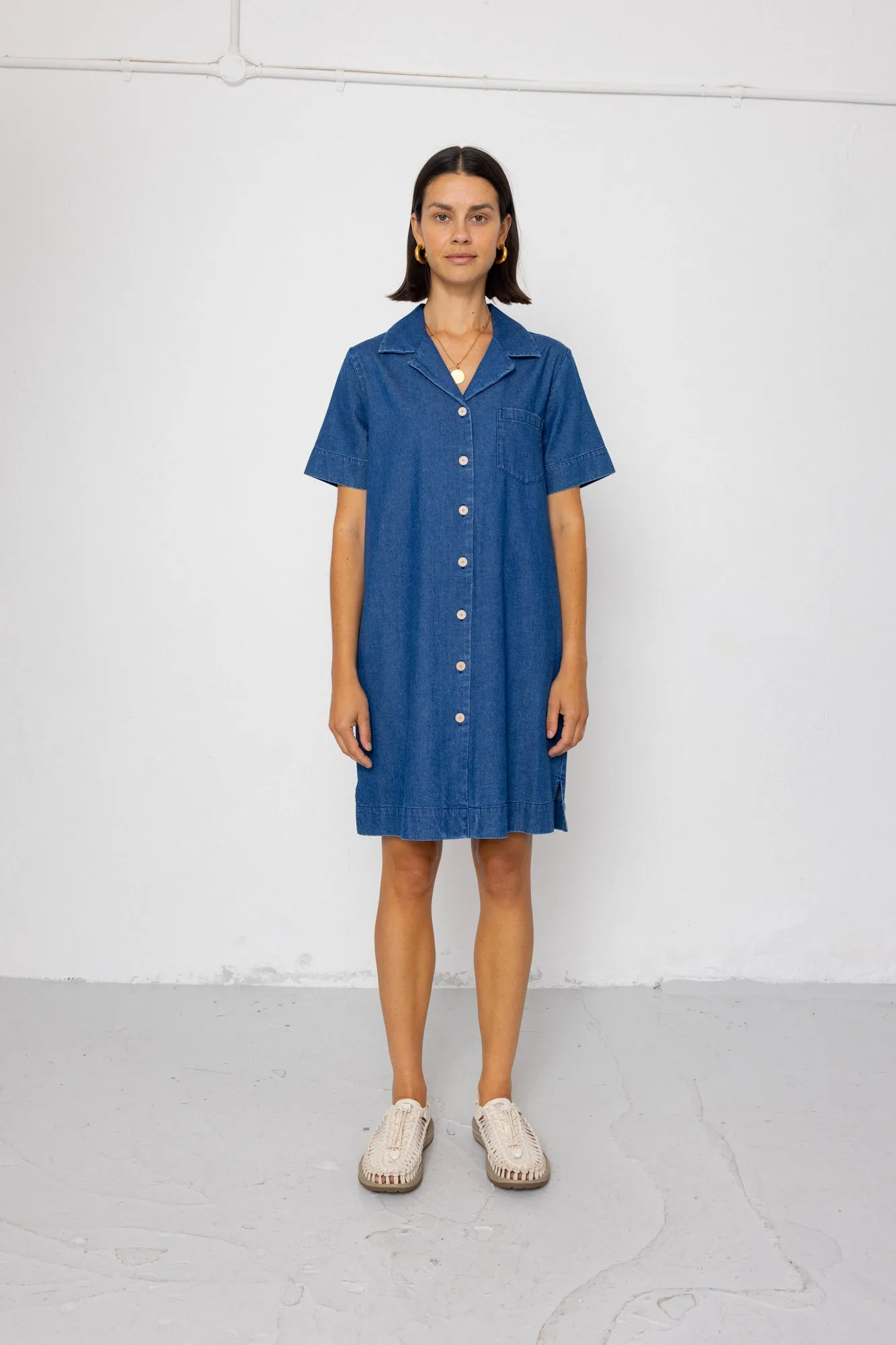 Shirt Dress - Indigo Denim sold by Folk