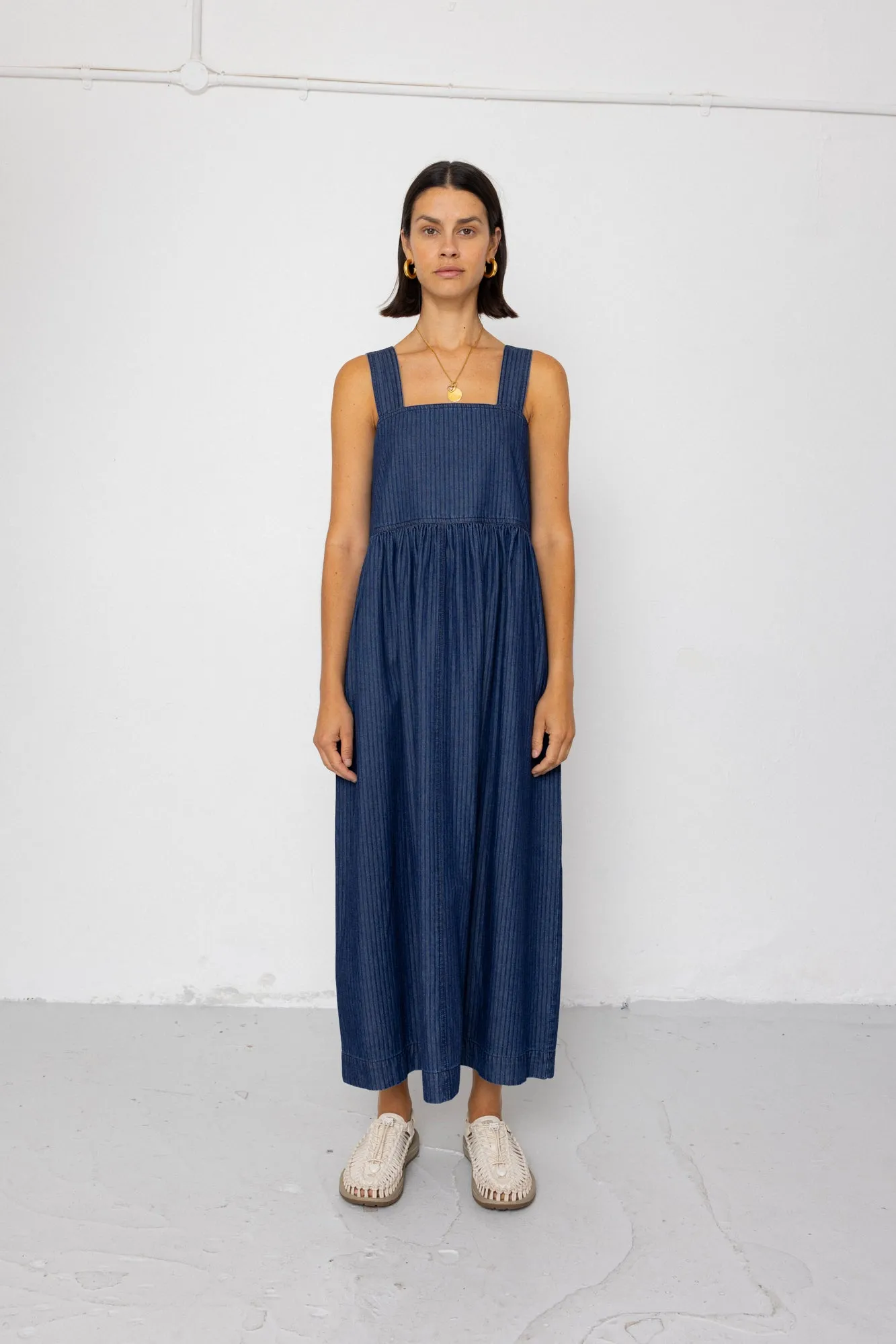 Midi Day Dress - Light Denim Stripe sold by Folk product image thumbnail 3