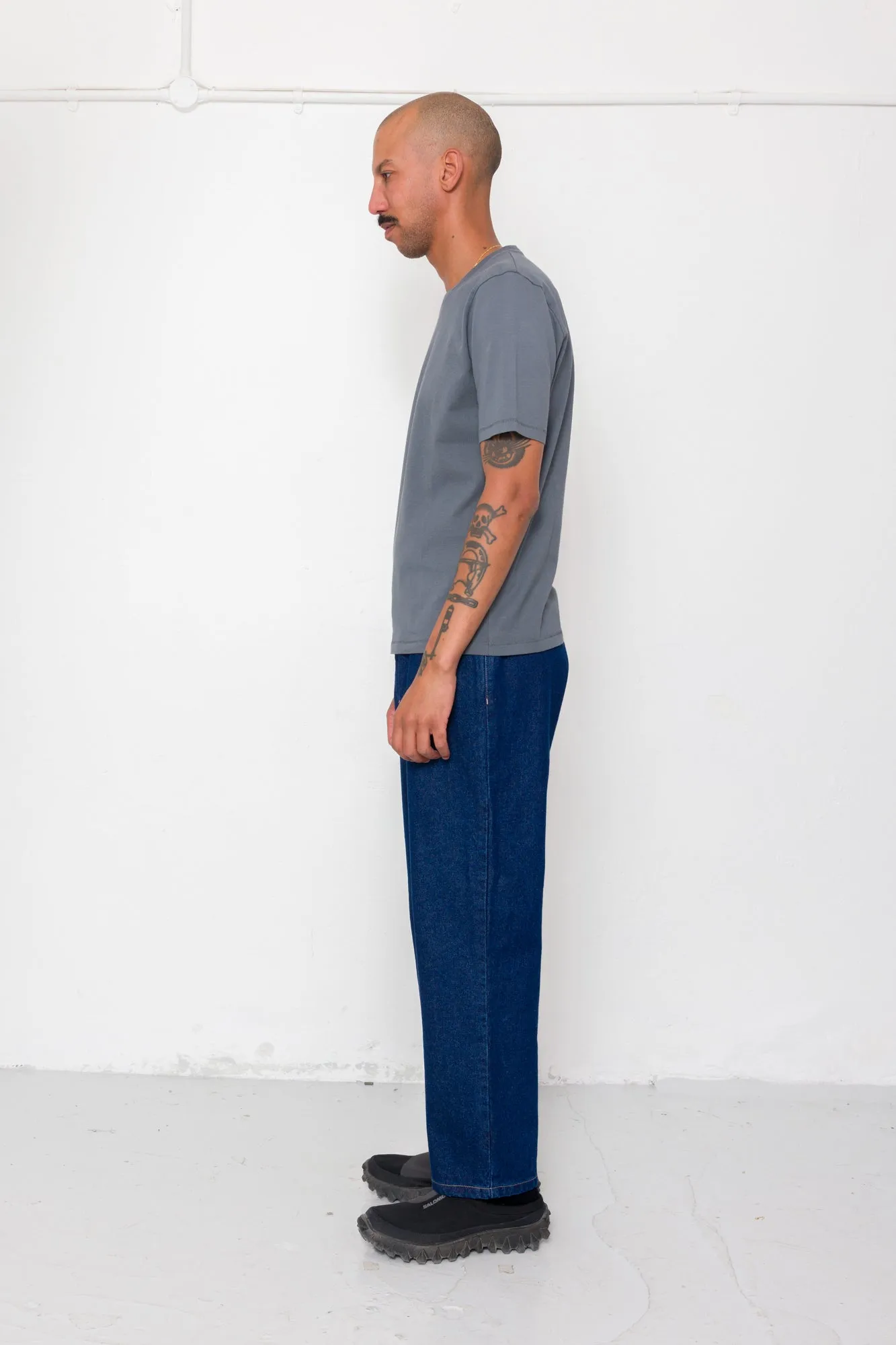 Contrast Sleeve T-Shirt - Charcoal sold by Folk product image thumbnail 5