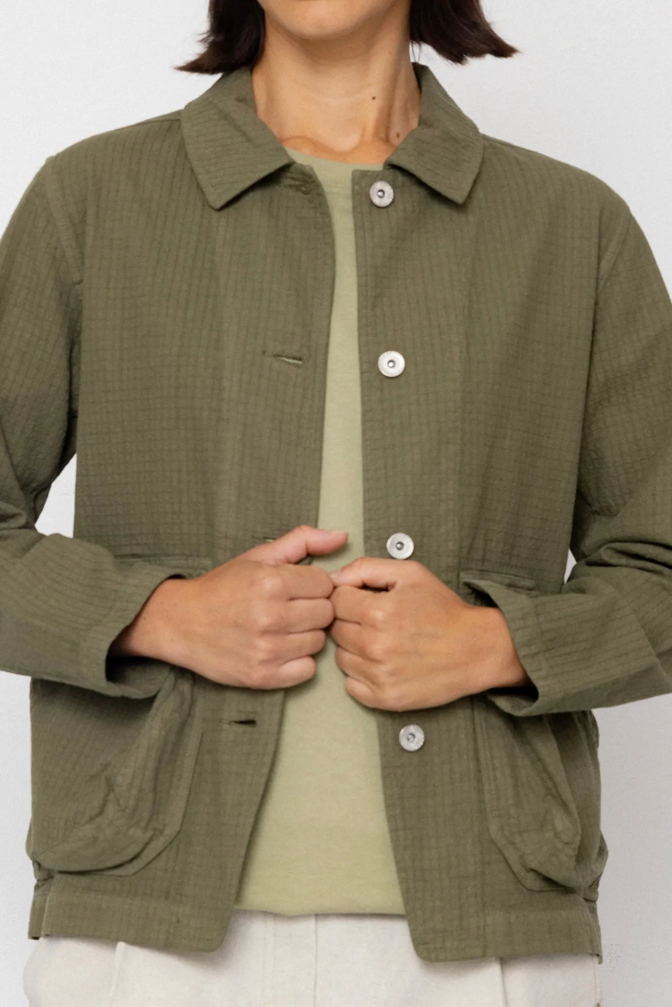 Women's Prism Jacket - Light Olive Chunky Ripstop sold by Folk product image thumbnail 5