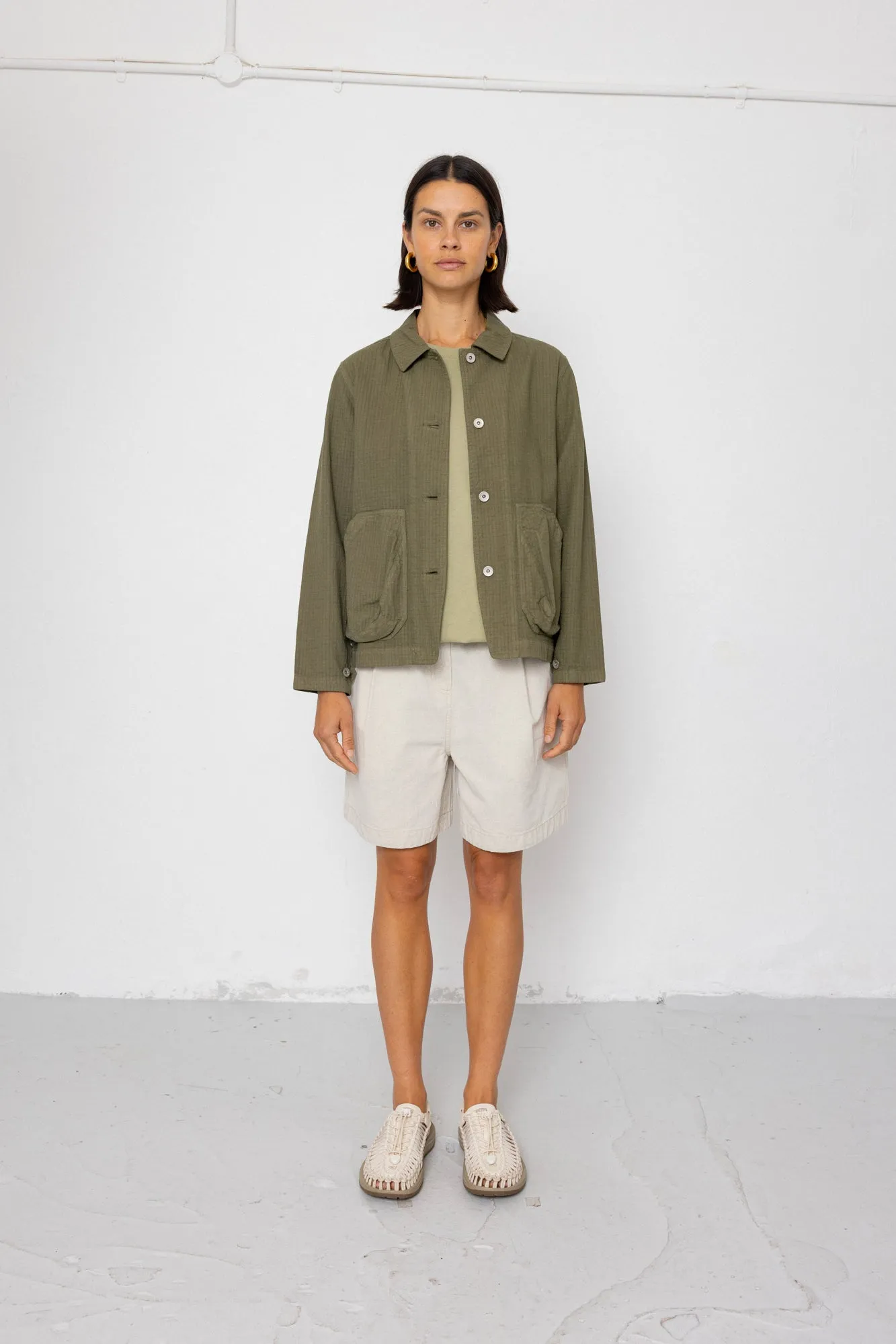 Women's Prism Jacket - Light Olive Chunky Ripstop sold by Folk product image thumbnail 4