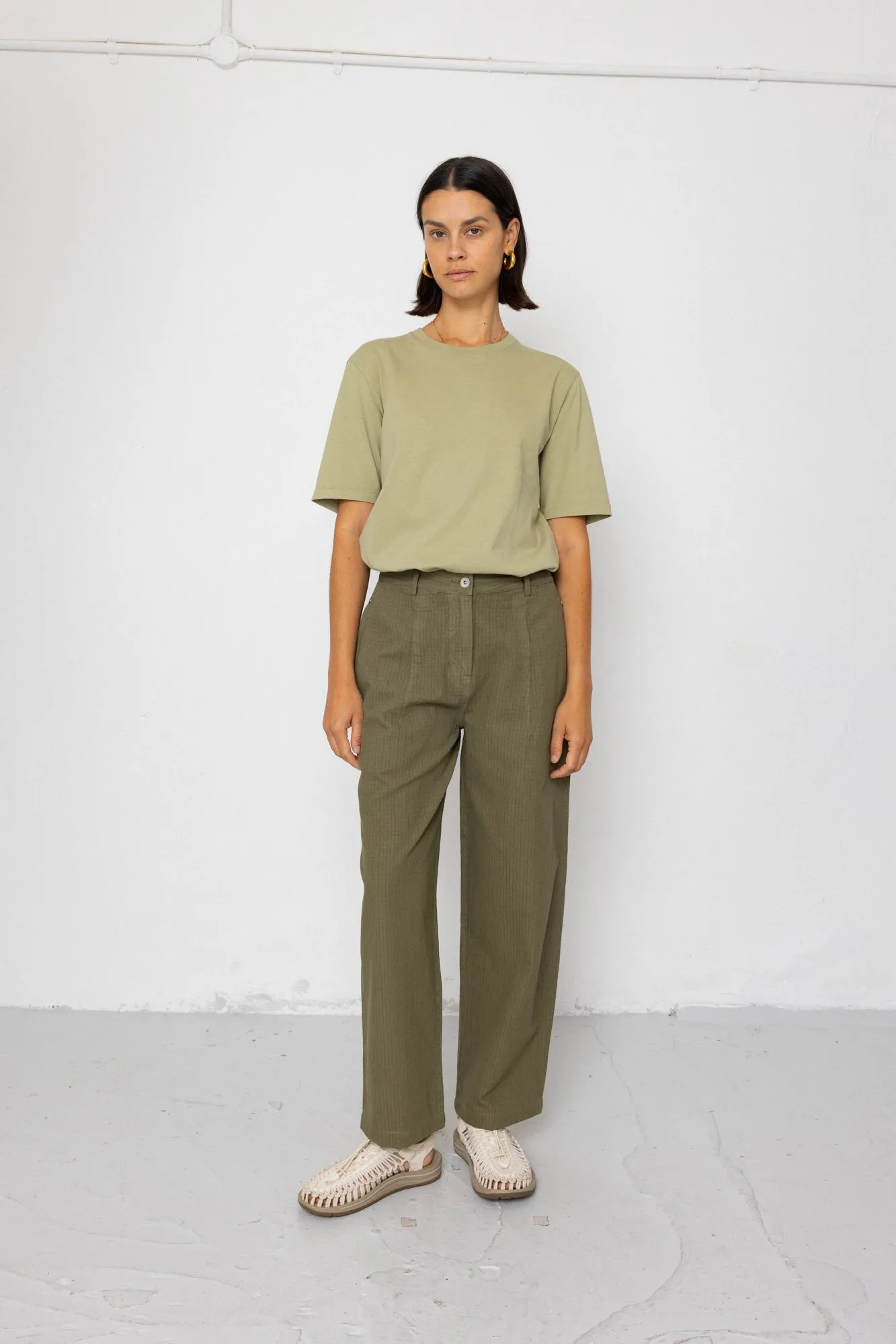 Baggy Trouser - Light Olive Chunky Ripstop sold by Folk product image thumbnail 2