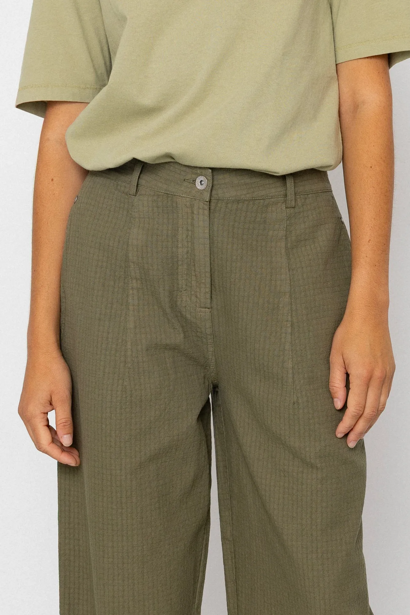 Baggy Trouser - Light Olive Chunky Ripstop sold by Folk product image thumbnail 4