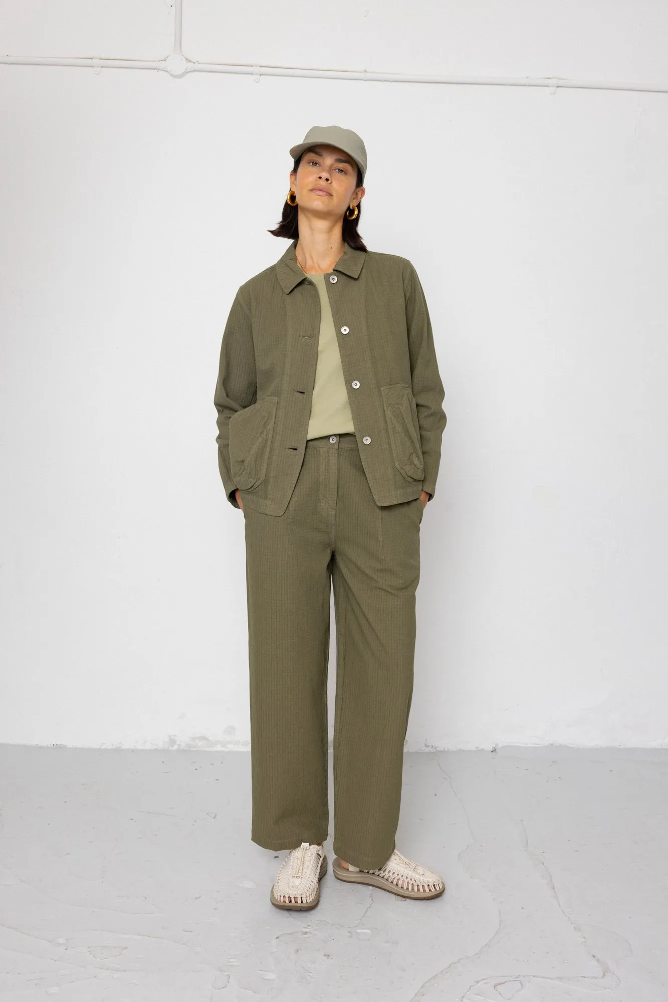Baggy Trouser - Light Olive Chunky Ripstop sold by Folk product image thumbnail 5