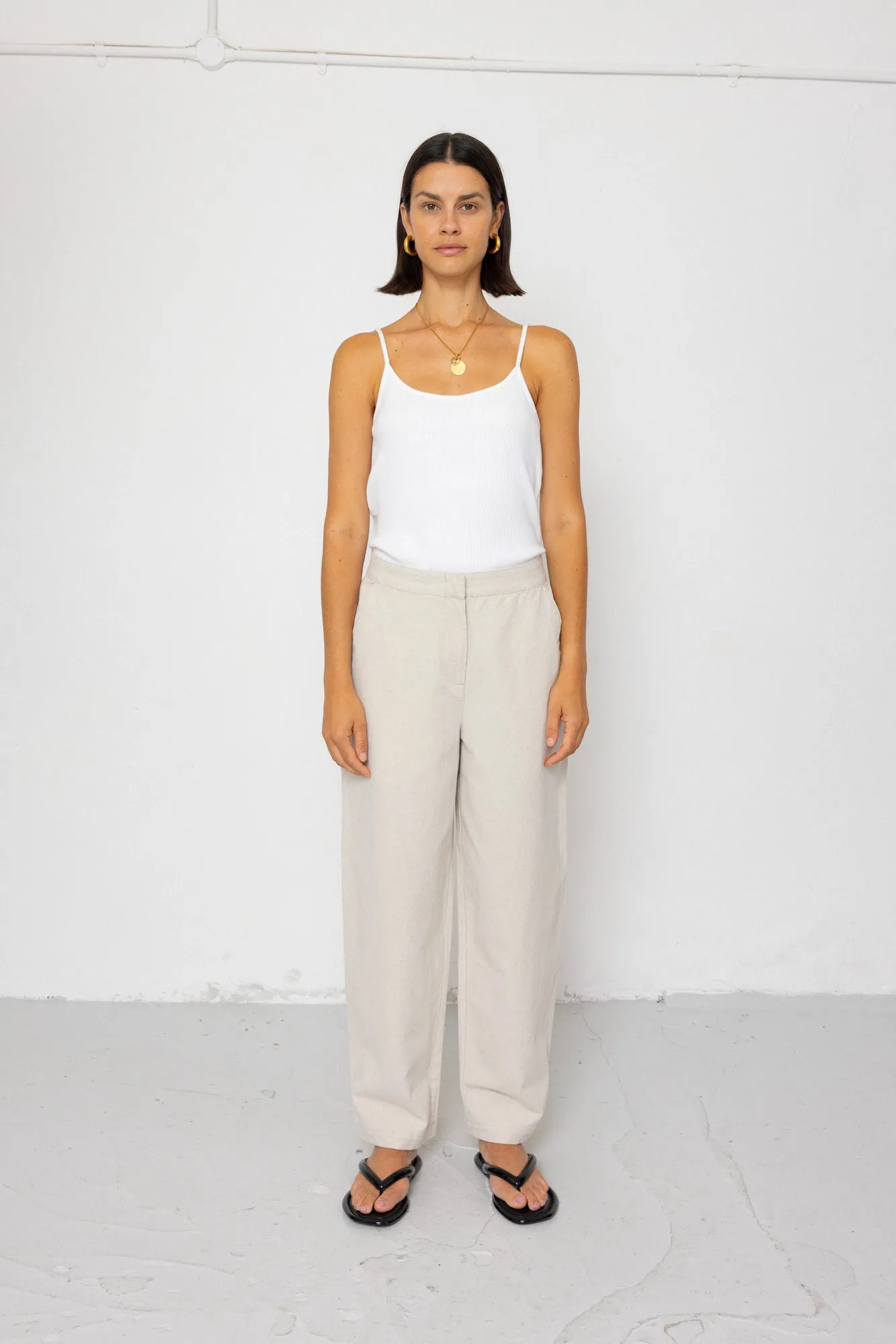 Suit Trousers - Natural Linen Cotton Canvas sold by Folk product image thumbnail 4