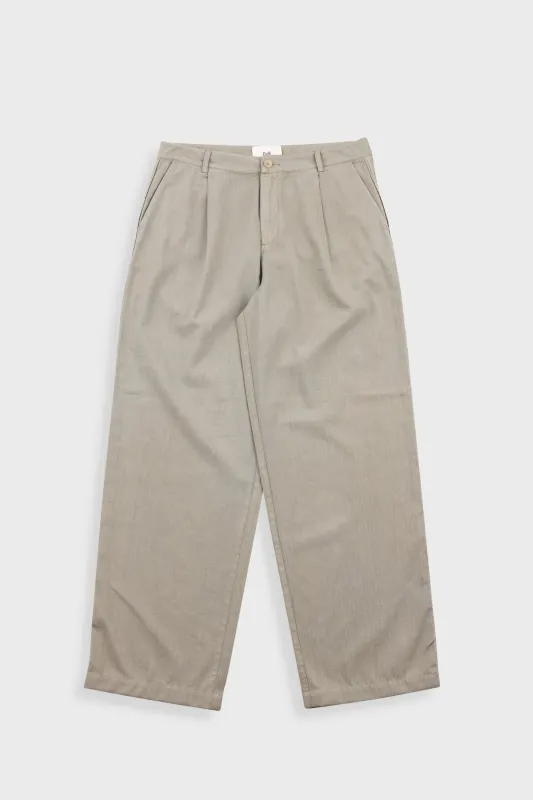 Wide Fit Trouser - Silver Sage Herringbone made by Folk