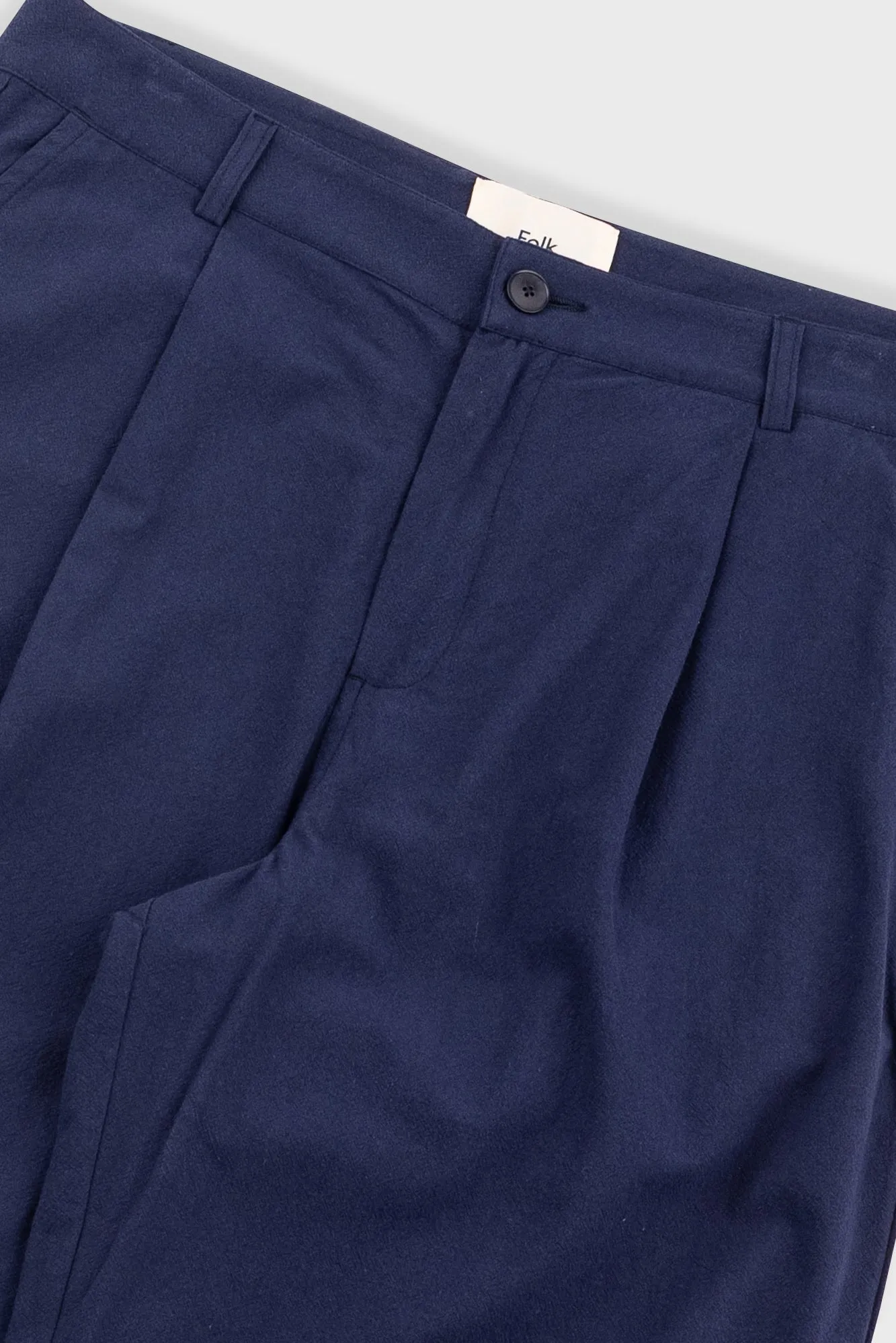 Wide Fit Trouser - Navy Textured Cotton sold by Folk product image thumbnail 5