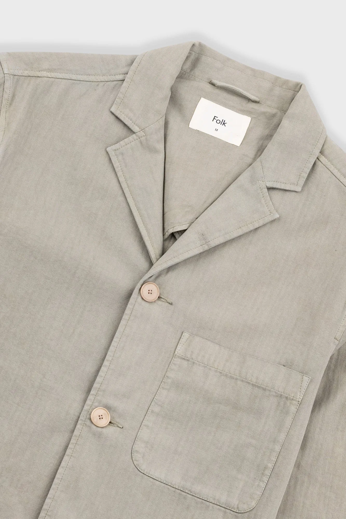 Wide Fit Blazer - Silver Sage Herringbone sold by Folk product image thumbnail 5