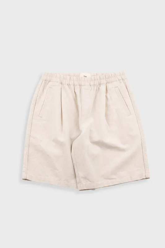 Relaxed Assembly Short - Natural Linen Cotton Canvas made by Folk
