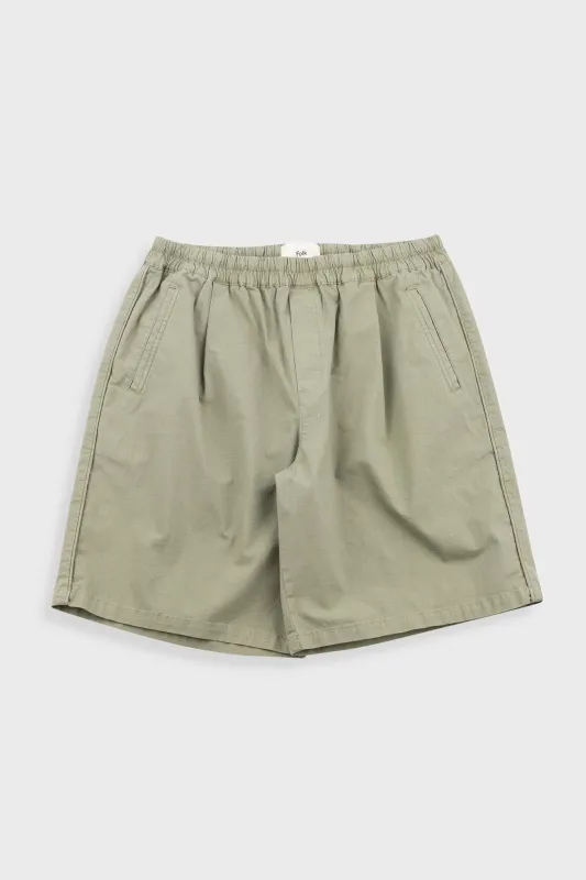 Relaxed Assembly Short - Light Olive Ripstop made by Folk