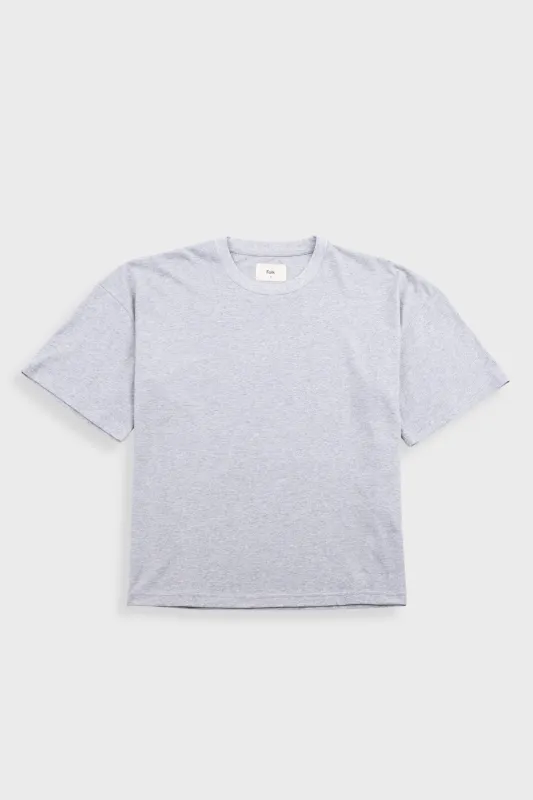 Oversized T-Shirt - Grey Melange Slub made by Folk