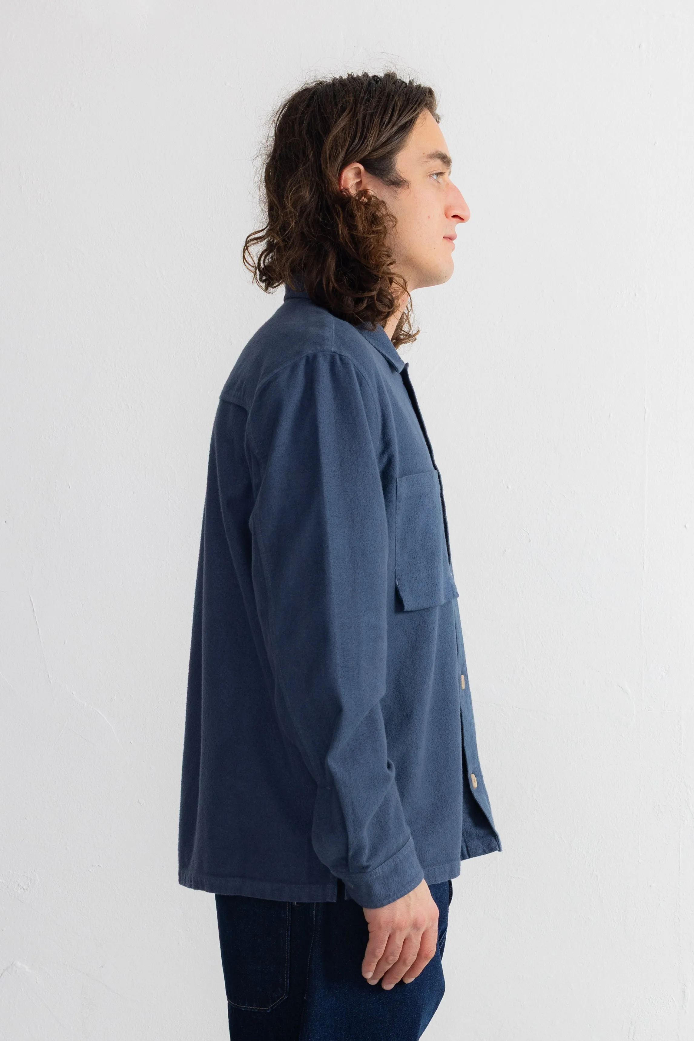 Patch Overshirt - Steel Blue Moleskin sold by Folk product image thumbnail 3