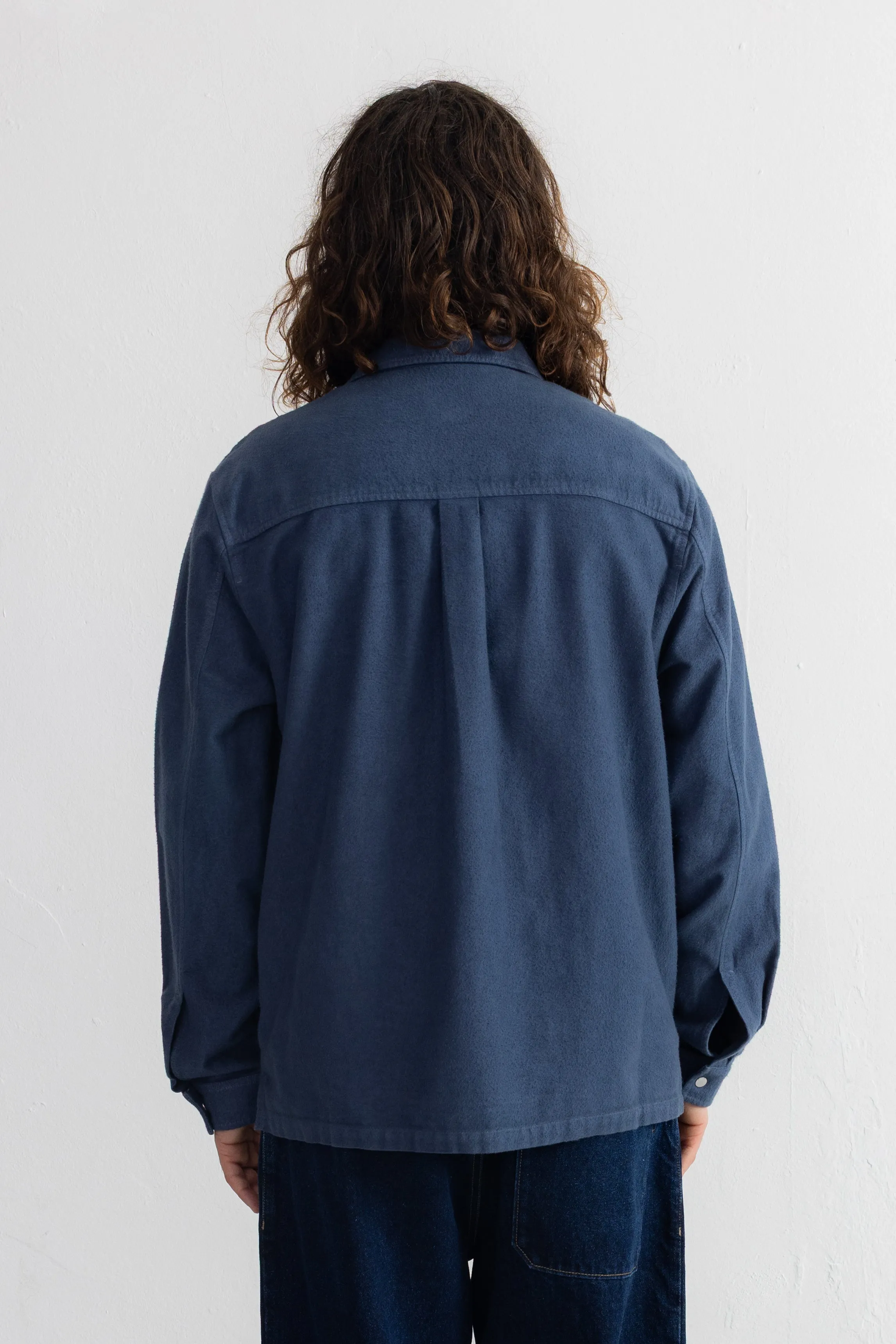 Patch Overshirt - Steel Blue Moleskin sold by Folk product image thumbnail 4