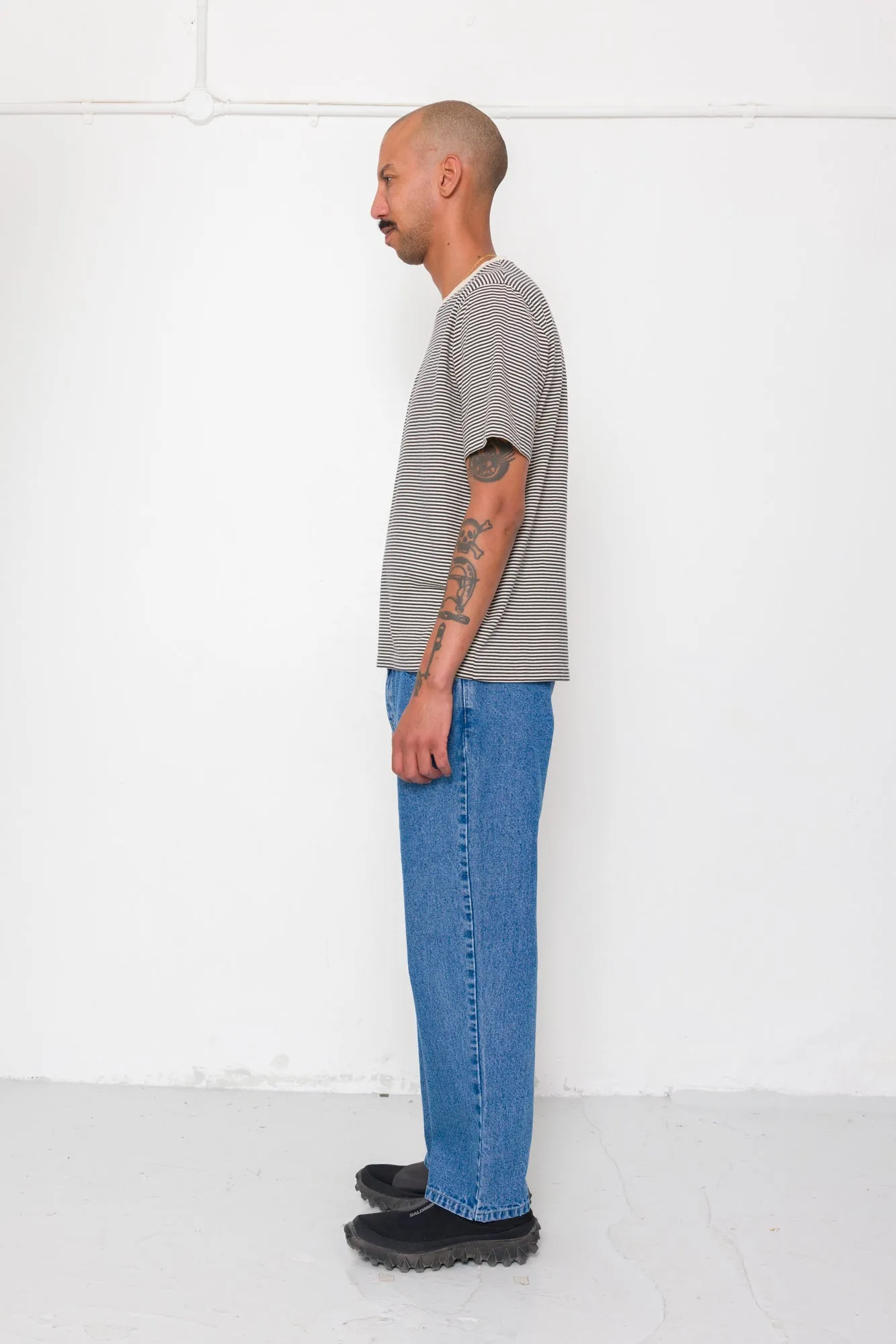 1x1 Striped T-Shirt - Soft Black sold by Folk product image thumbnail 4