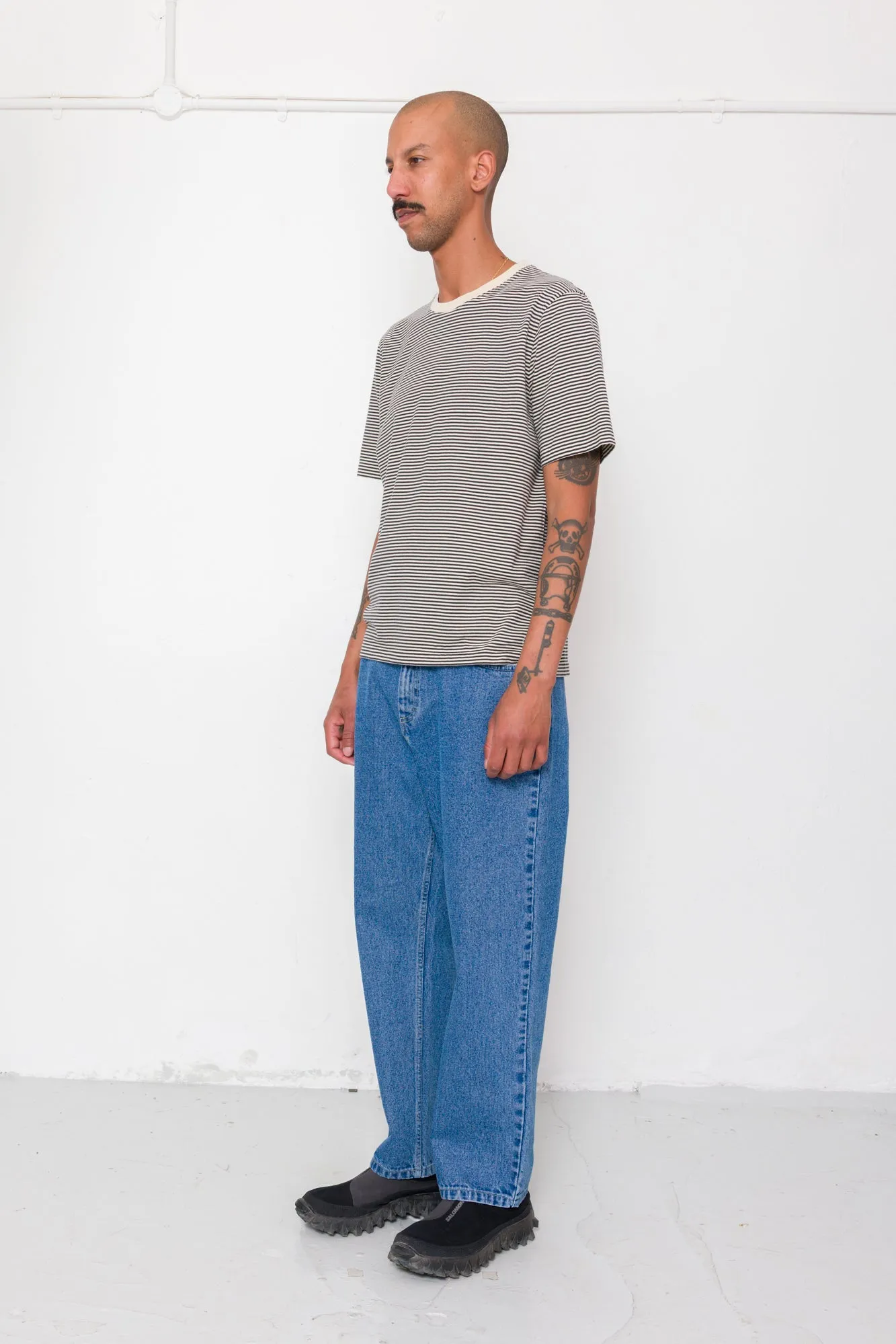 1x1 Striped T-Shirt - Soft Black sold by Folk product image thumbnail 3