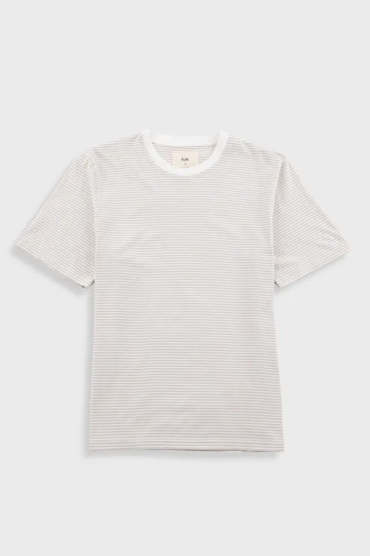 1x1 Striped T-Shirt - Stone sold by Folk