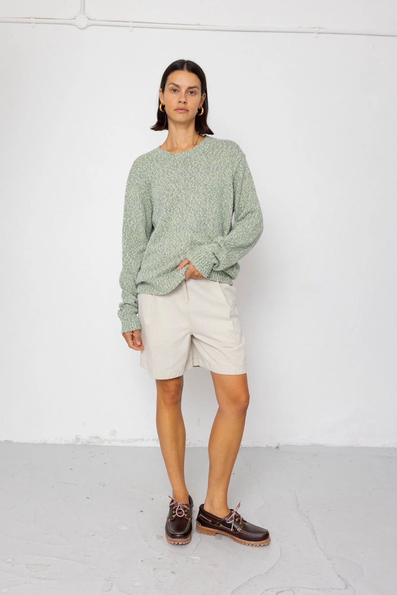 Chain Crew Jumper - Citron Mix sold by Folk