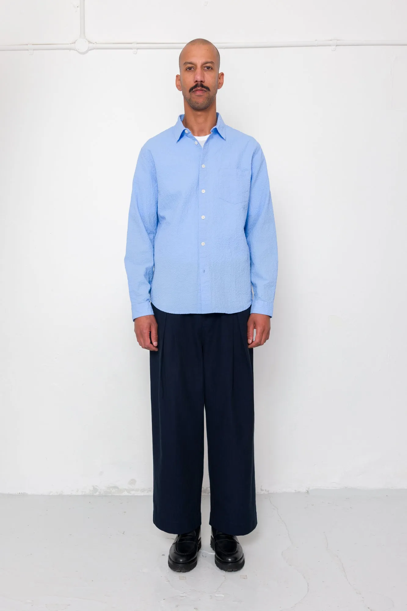 Easy Fit Trouser - Deep Indigo Herringbone sold by Folk product image thumbnail 2