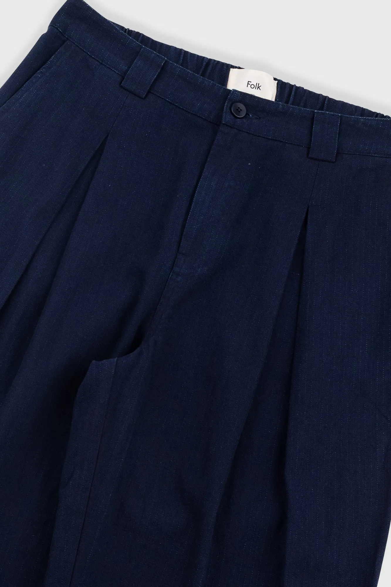 Easy Fit Trouser - Deep Indigo Herringbone sold by Folk product image thumbnail 5