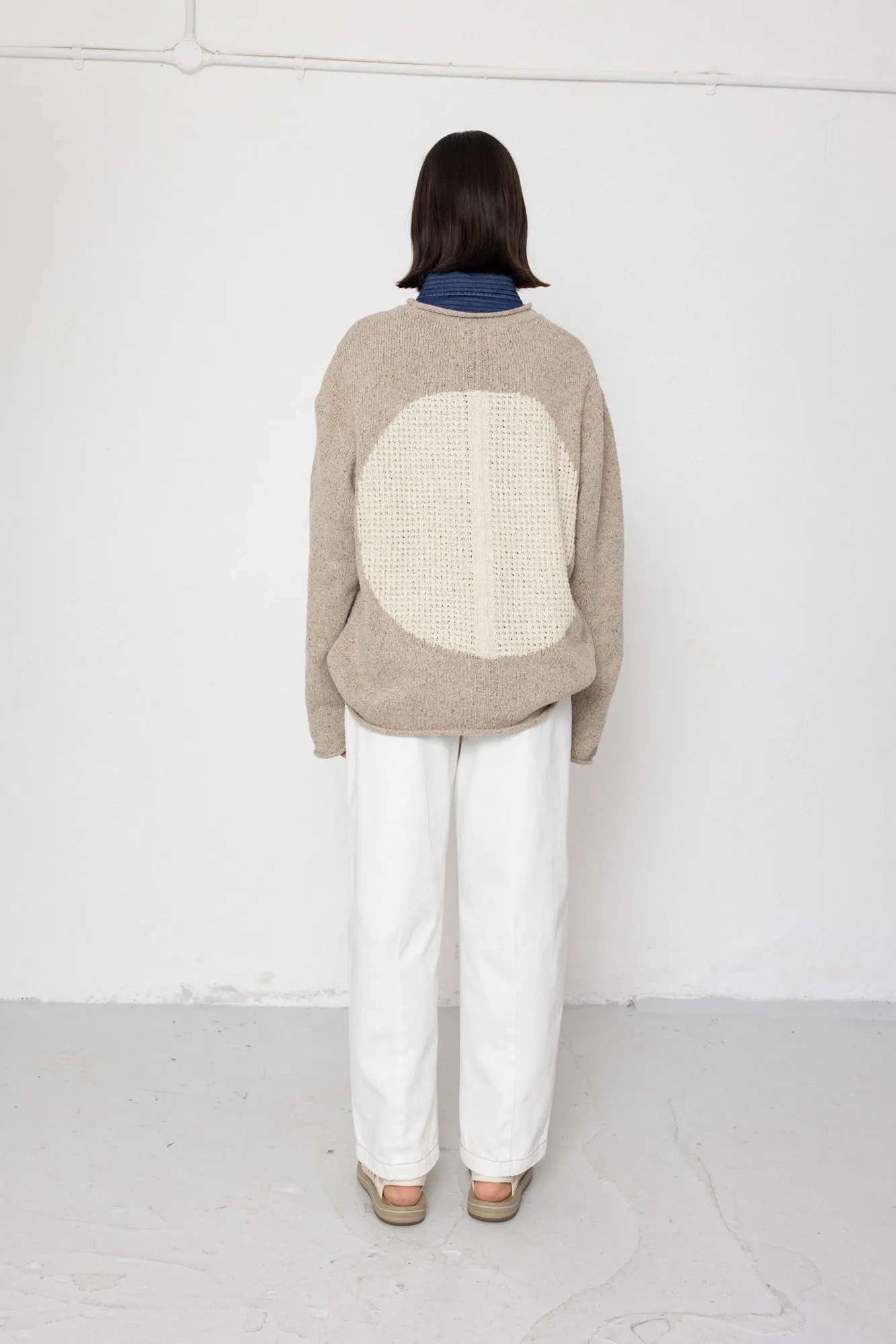 Slouch Crew Jumper - Natural Circle sold by Folk product image thumbnail 5