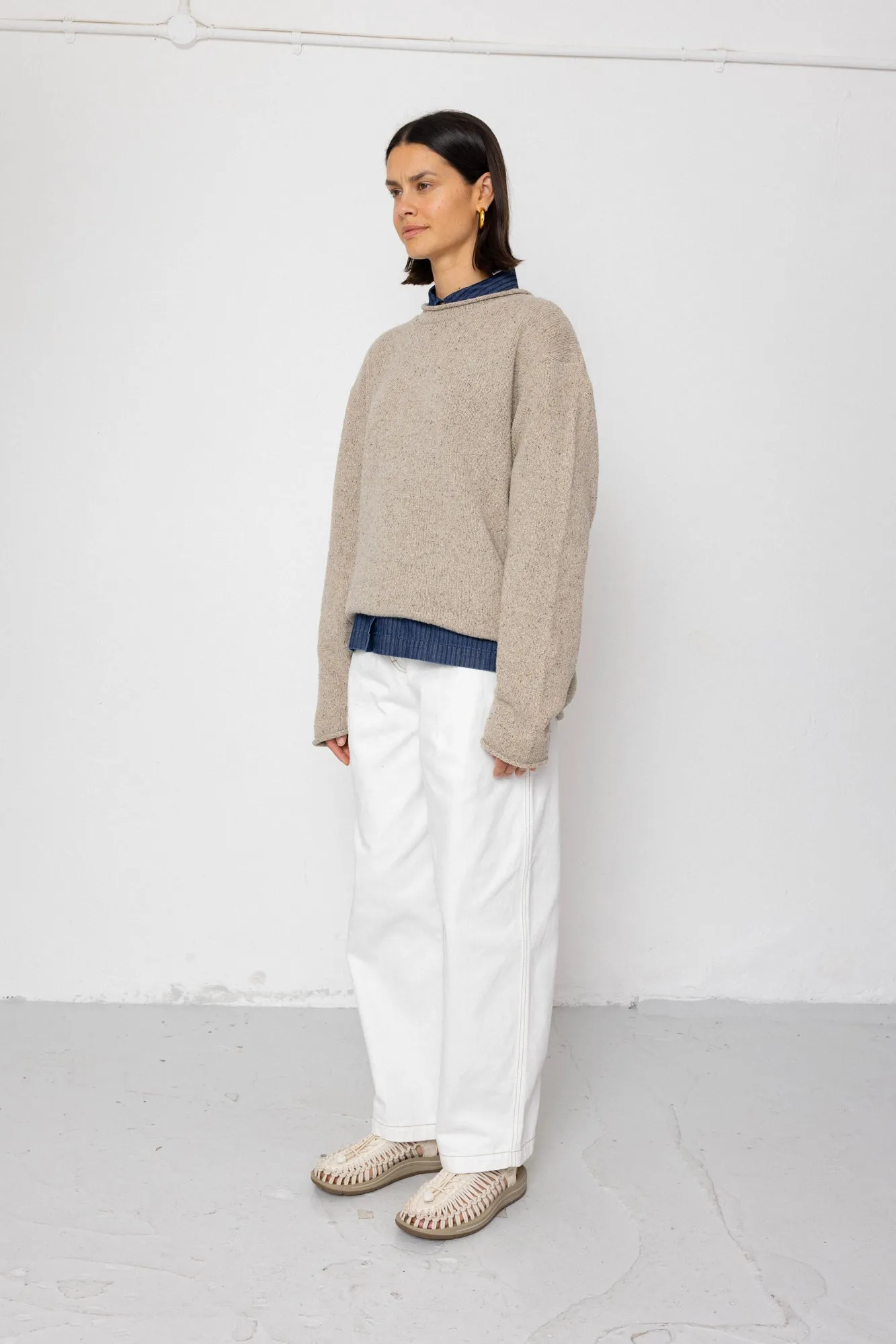 Slouch Crew Jumper - Natural Circle sold by Folk product image thumbnail 3