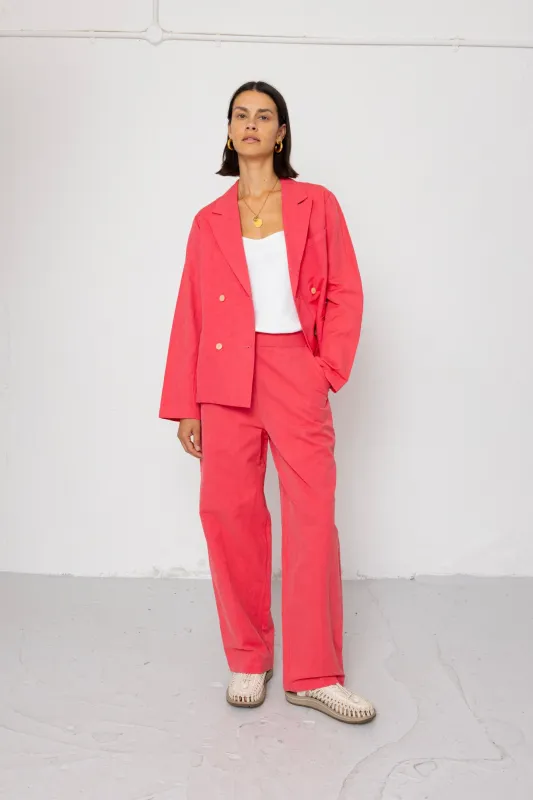 Suit Trousers - Rose Red made by Folk