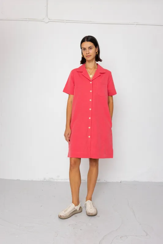 Shirt Dress - Rose Red made by Folk