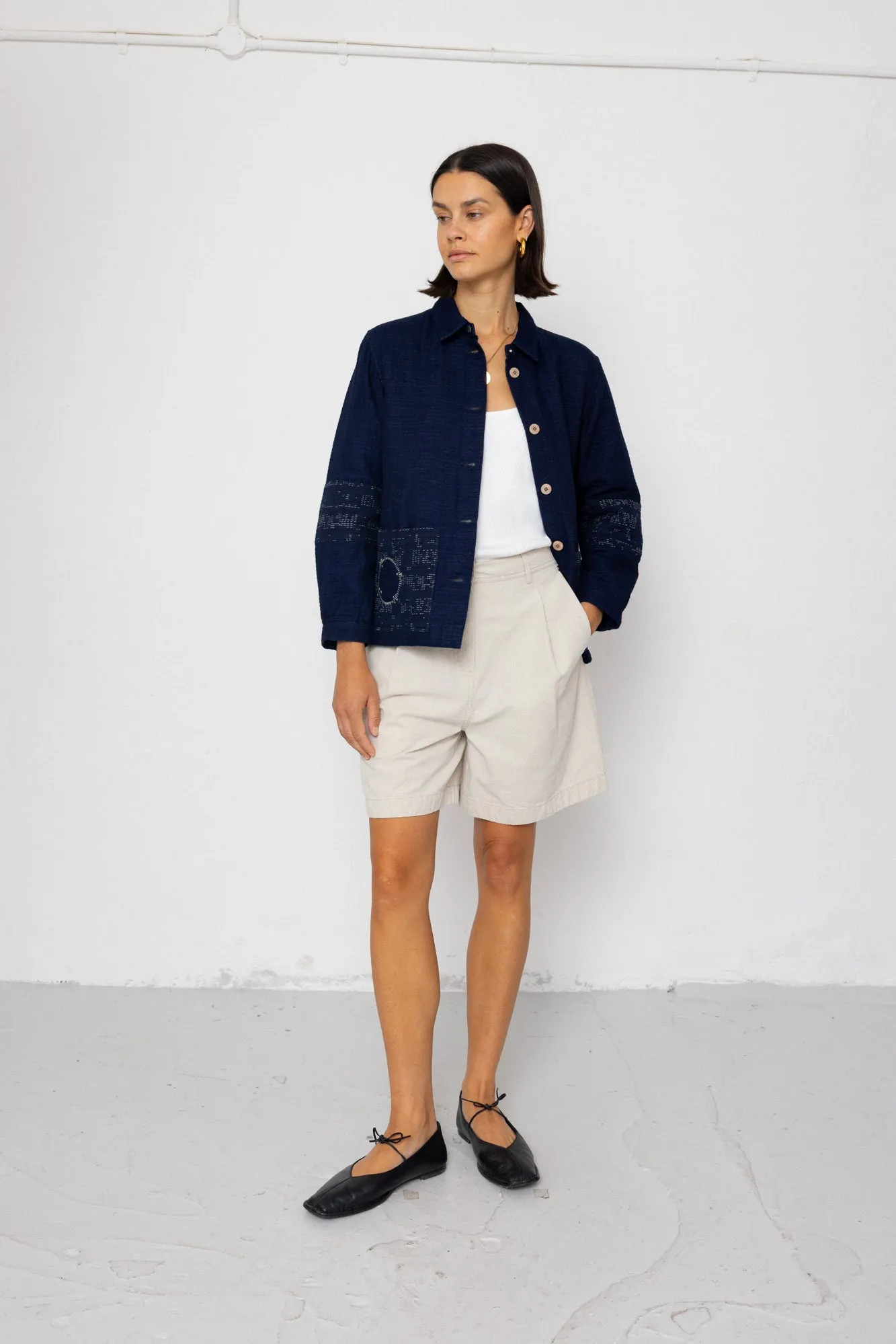 Assembly Jacket - Stray Float Stitch Indigo sold by Folk product image thumbnail 3