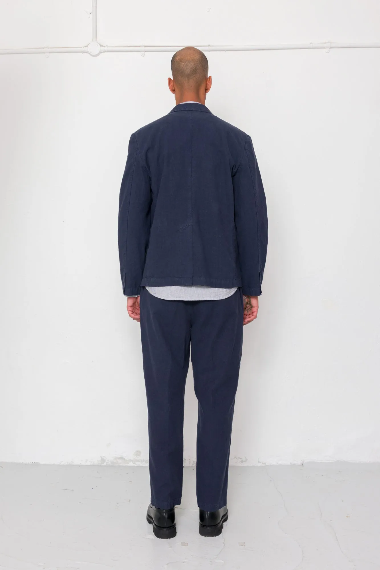 Lunar Blazer - Dark Navy Cotton Linen sold by Folk product image thumbnail 5