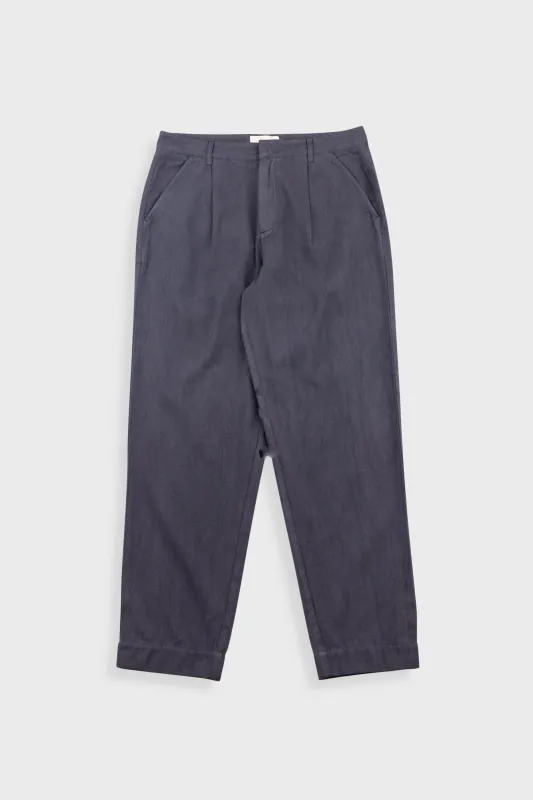 Lunar Suit Trouser - Soft Black Cotton Linen made by Folk